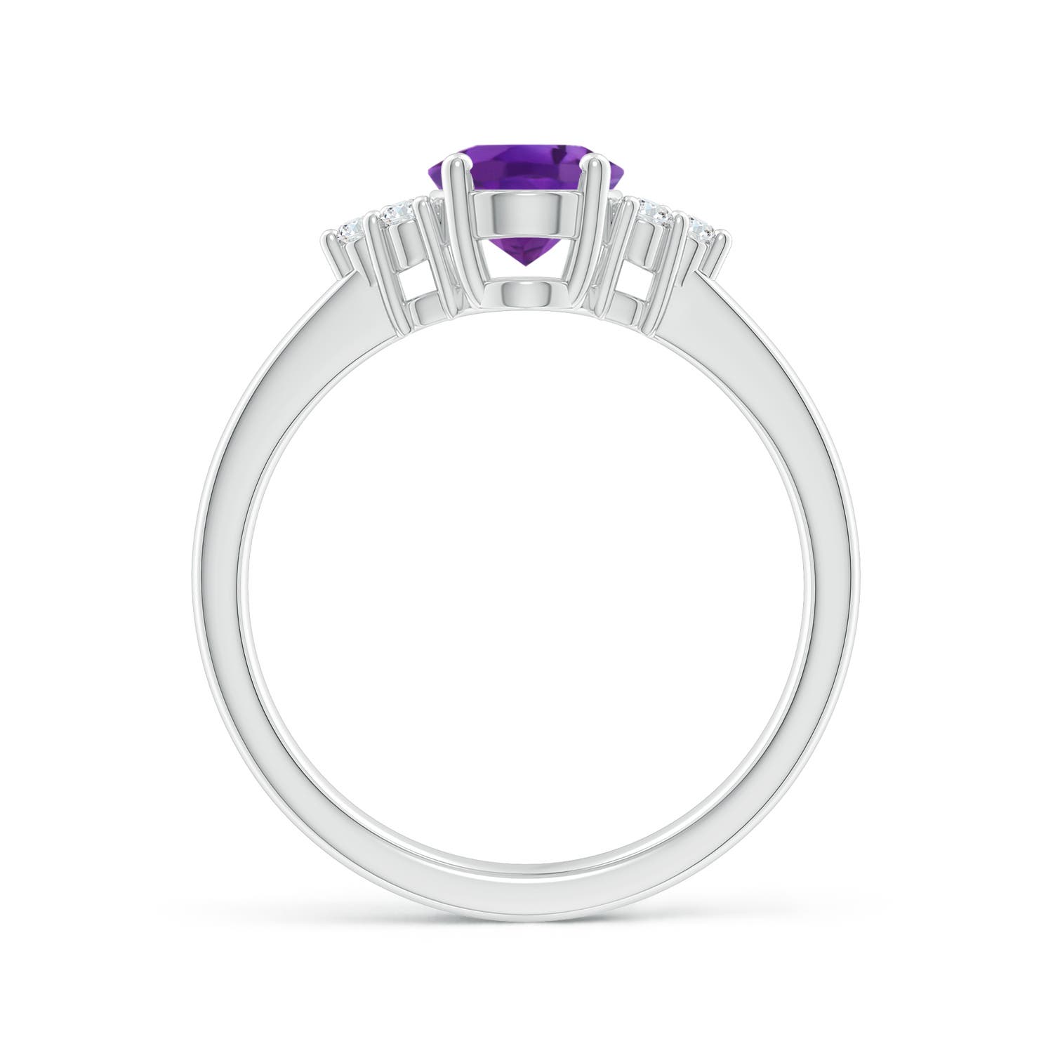 AAA - Amethyst / 1.26 CT / 14 KT White Gold