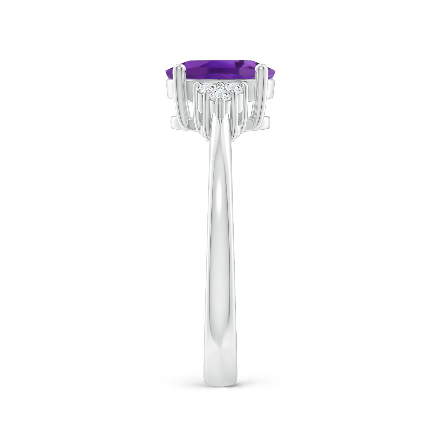 AAA - Amethyst / 1.26 CT / 14 KT White Gold