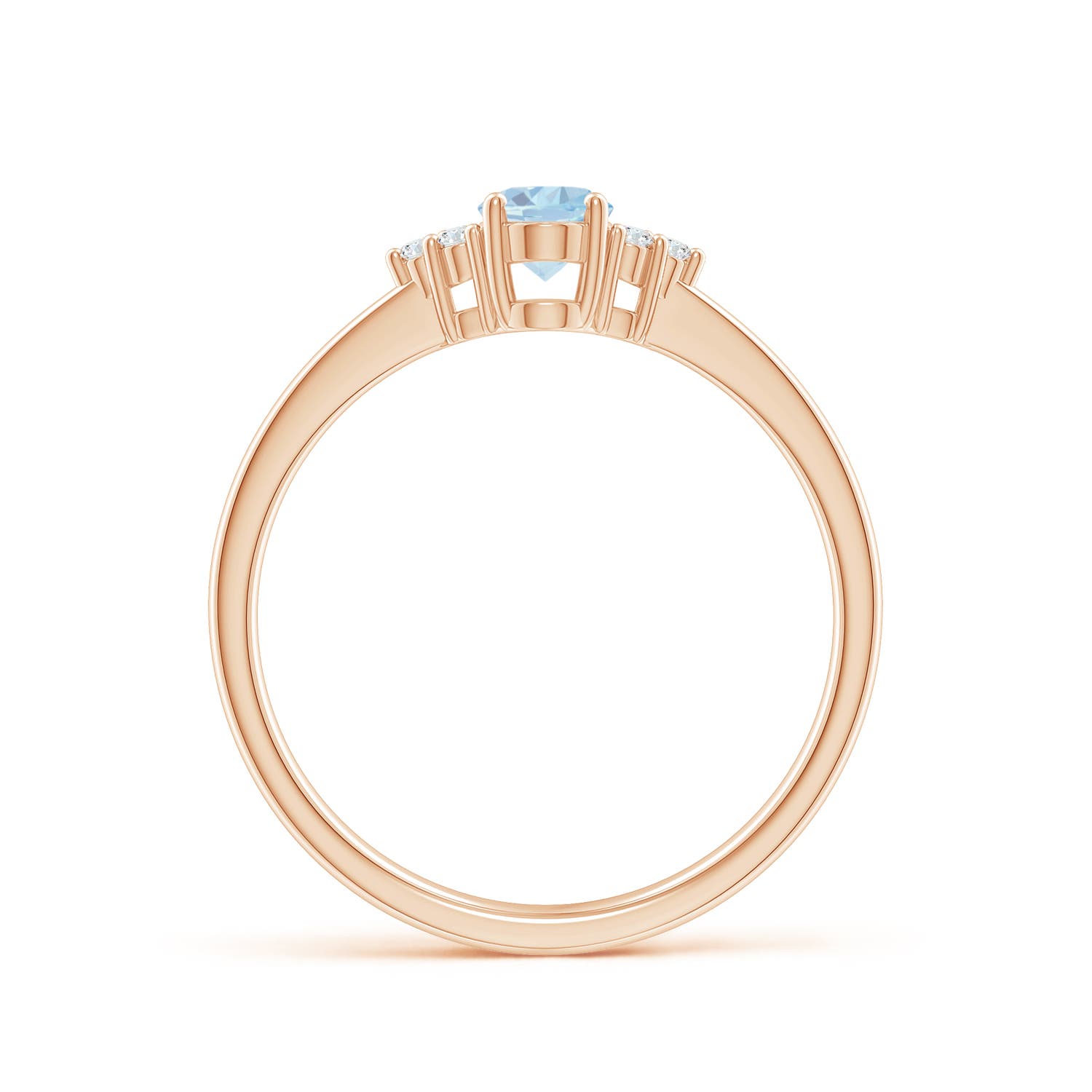 A - Aquamarine / 0.46 CT / 14 KT Rose Gold