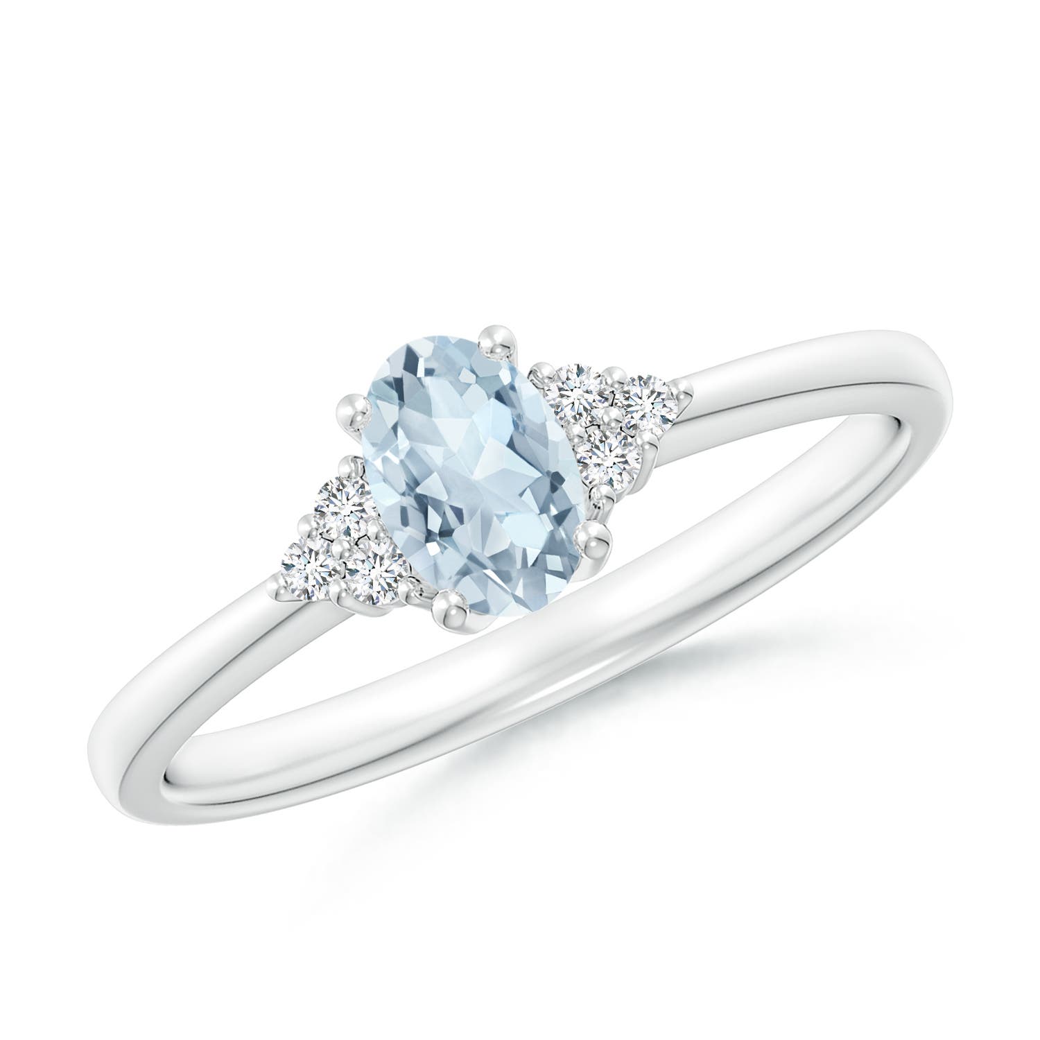 A - Aquamarine / 0.46 CT / 14 KT White Gold