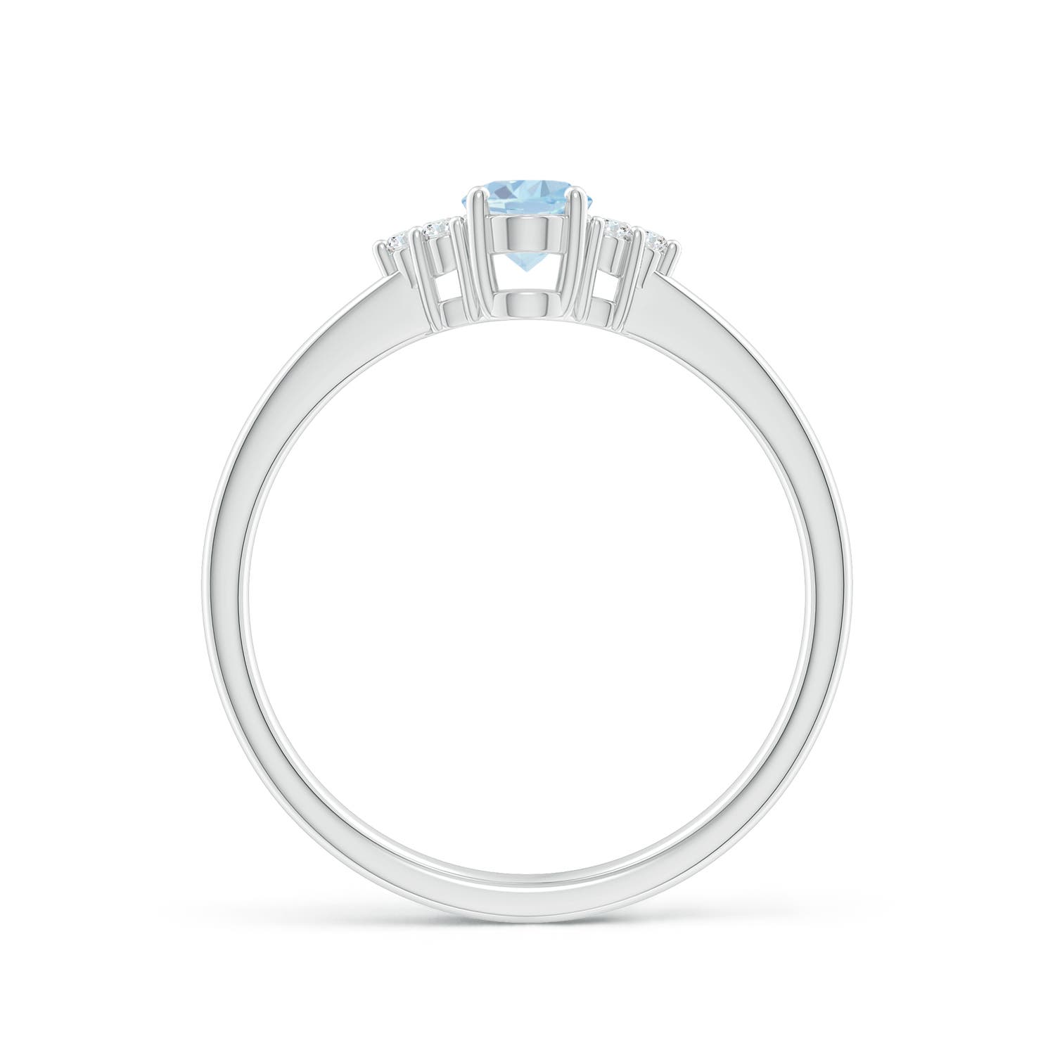 A - Aquamarine / 0.46 CT / 14 KT White Gold