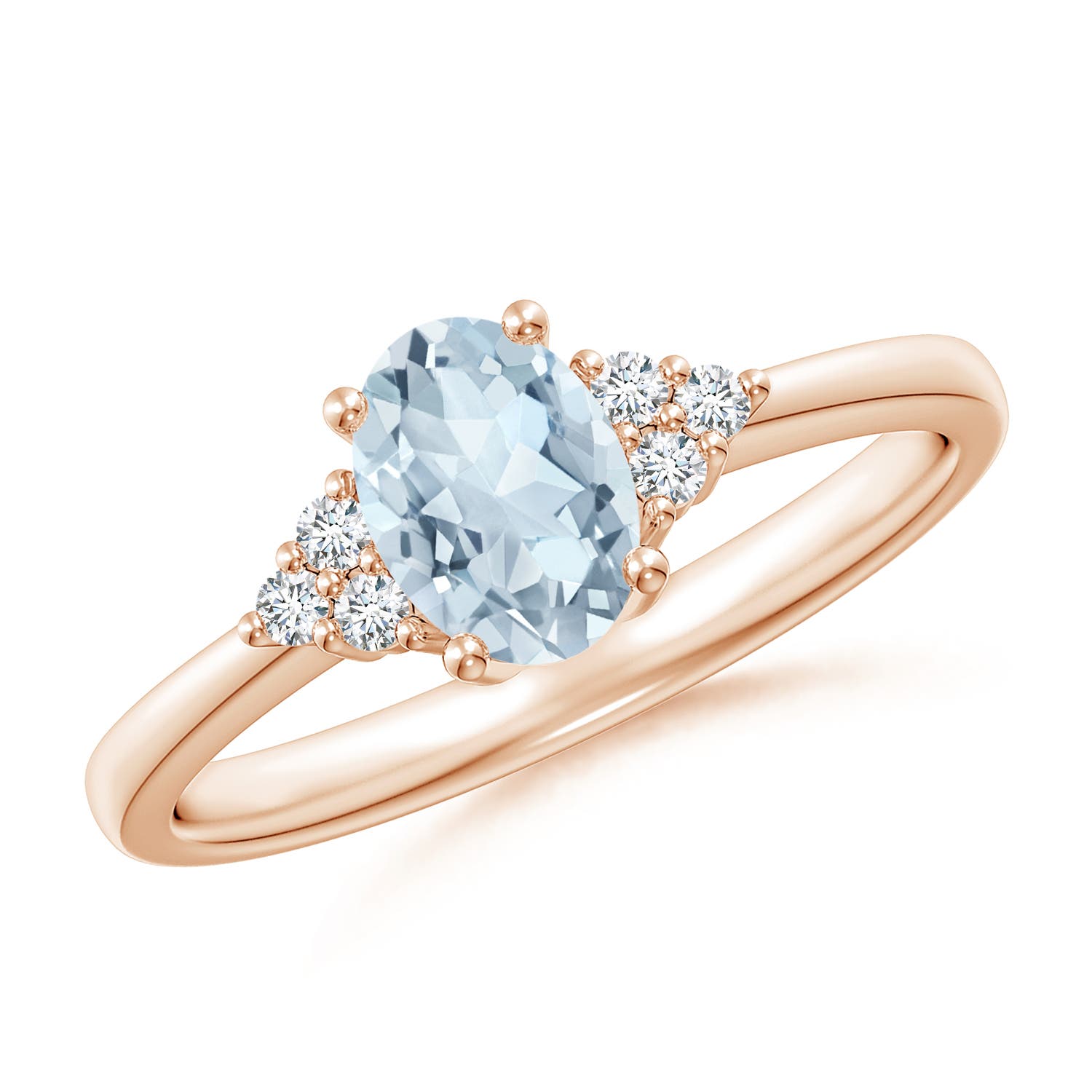 A - Aquamarine / 0.68 CT / 14 KT Rose Gold