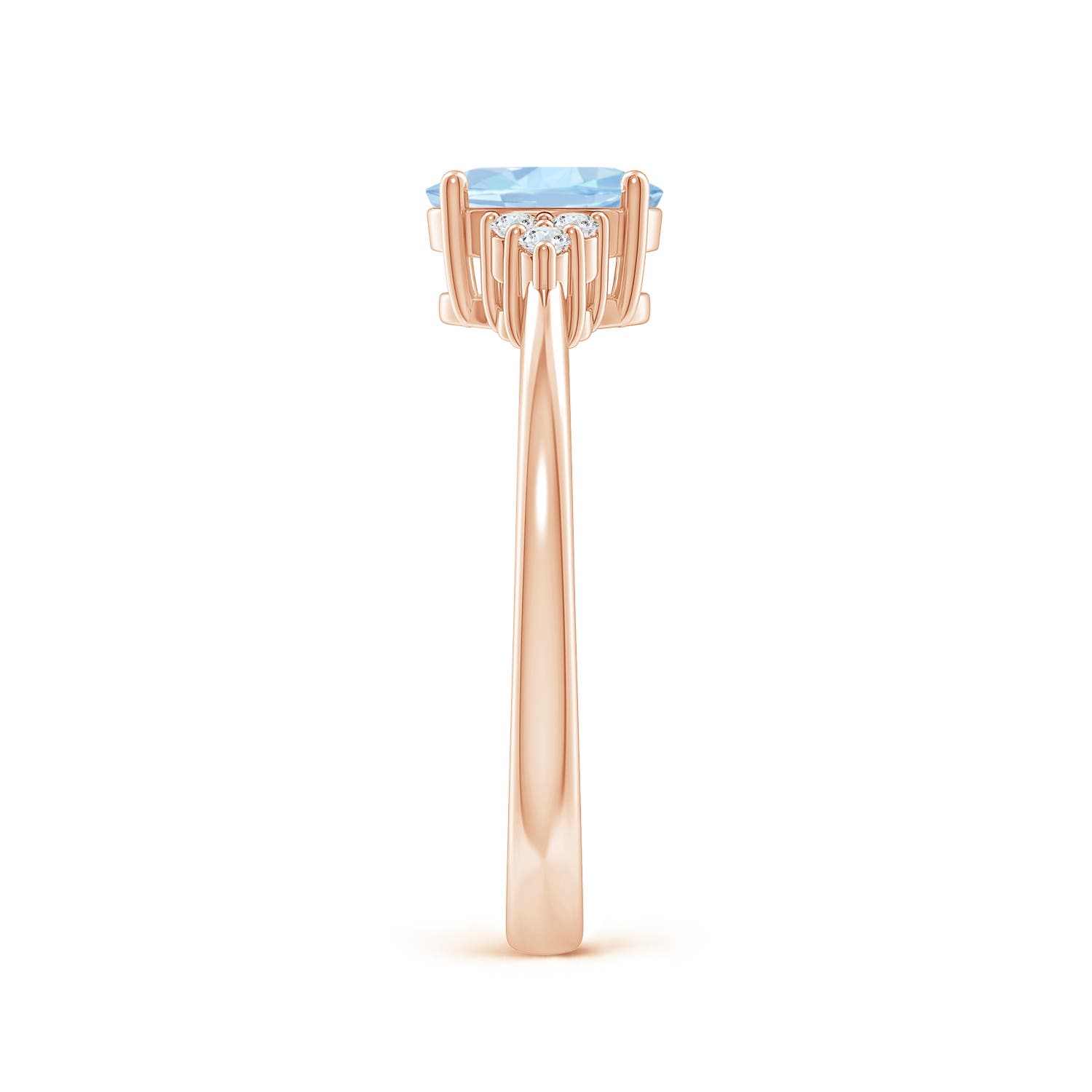 AA - Aquamarine / 0.68 CT / 14 KT Rose Gold