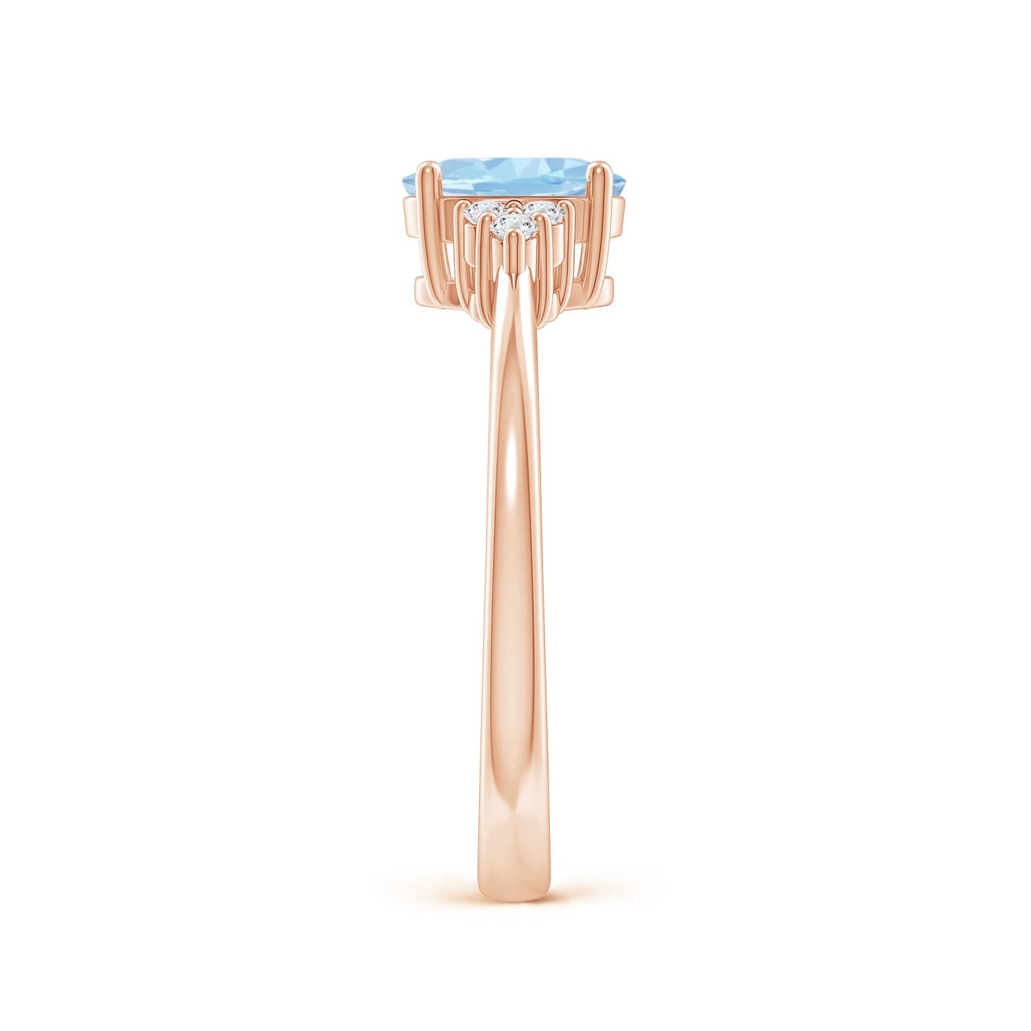 AAA - Aquamarine / 0.68 CT / 14 KT Rose Gold