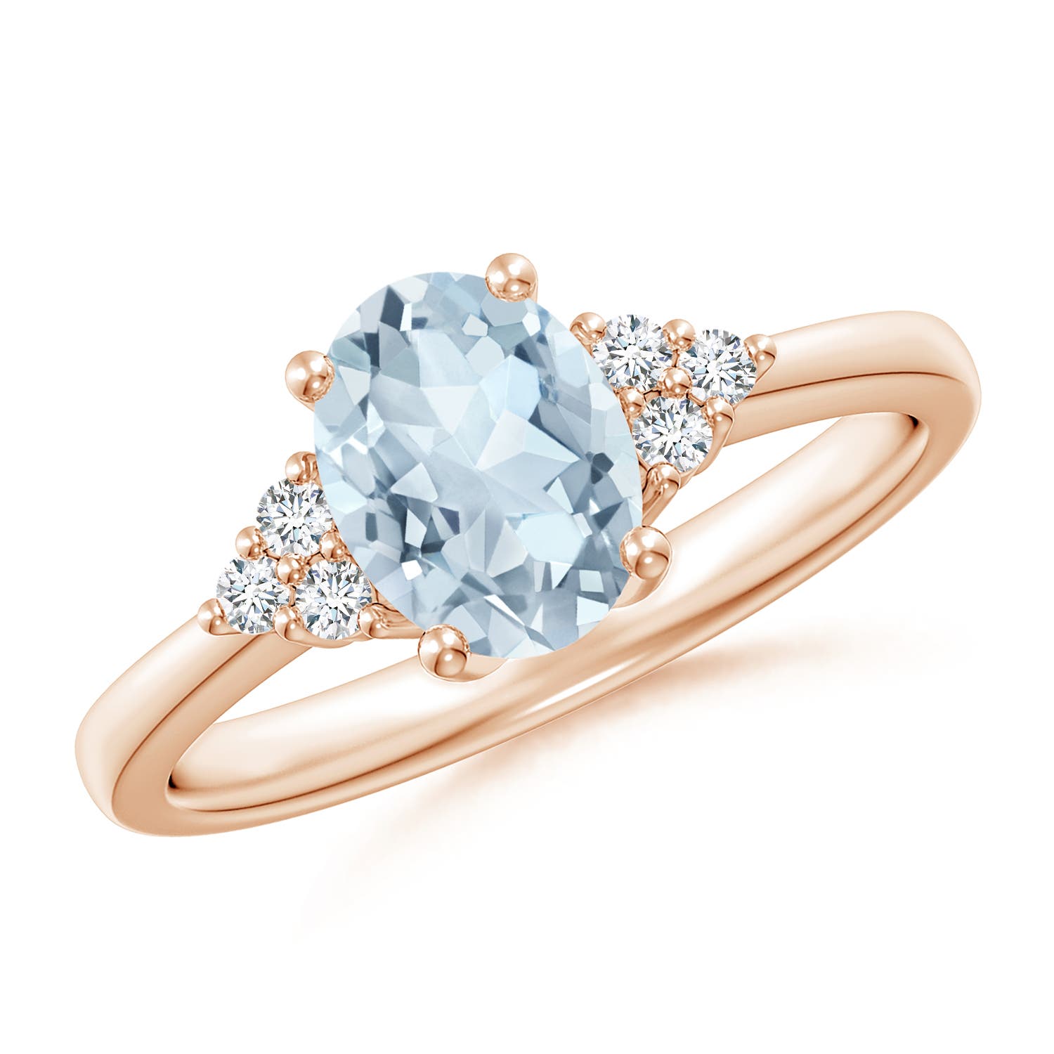 A - Aquamarine / 1.11 CT / 14 KT Rose Gold