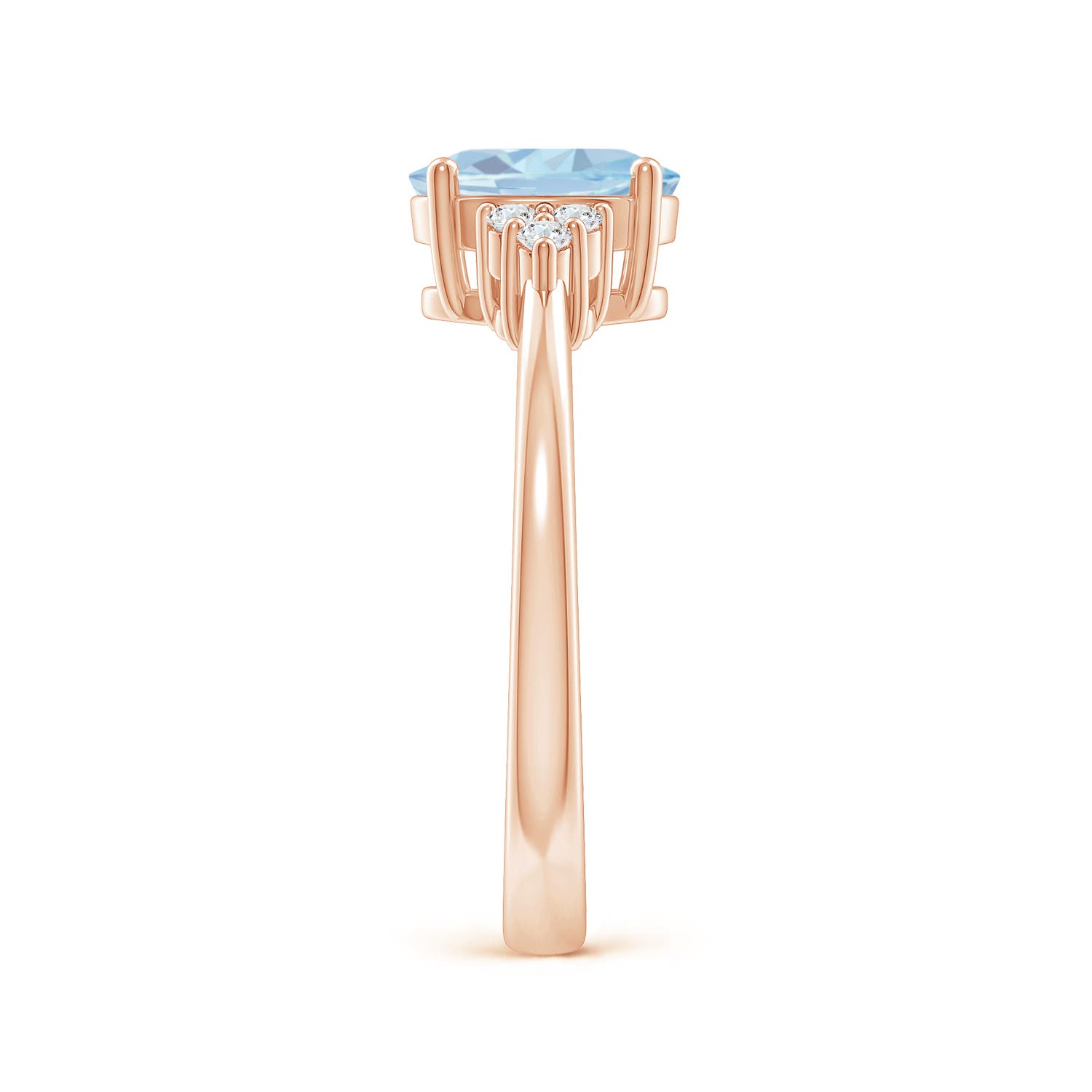 A - Aquamarine / 1.11 CT / 14 KT Rose Gold