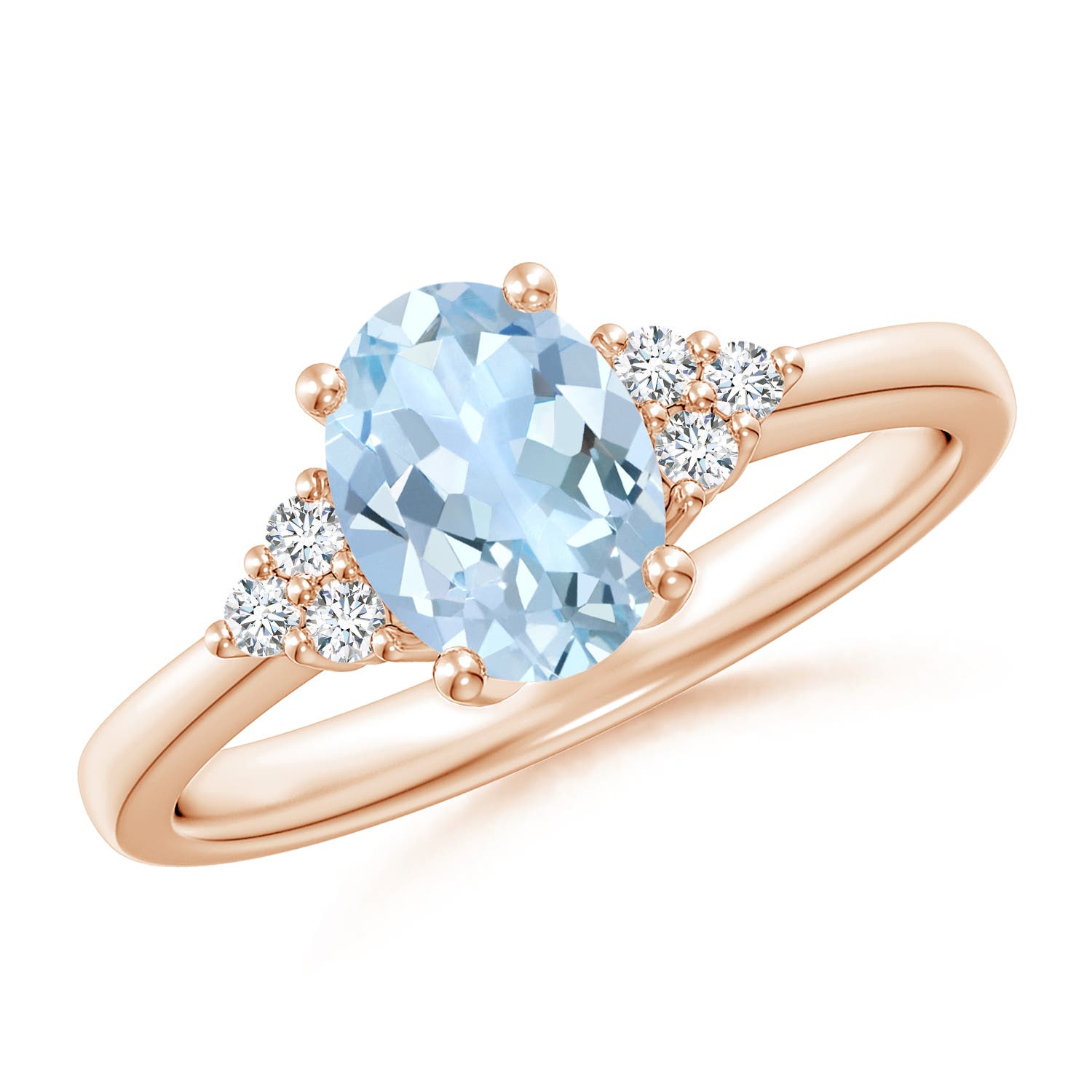 AA - Aquamarine / 1.11 CT / 14 KT Rose Gold