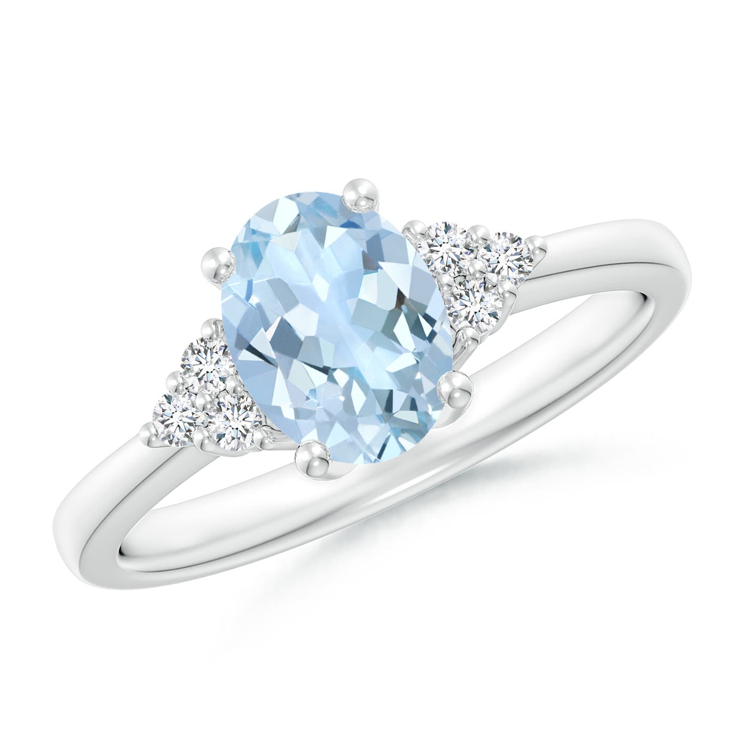 AA - Aquamarine / 1.11 CT / 14 KT White Gold