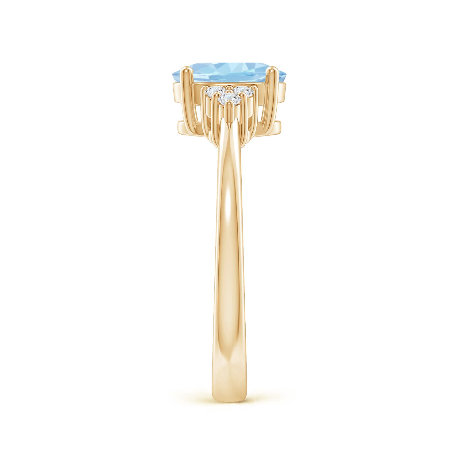 AAA - Aquamarine / 1.11 CT / 14 KT Yellow Gold