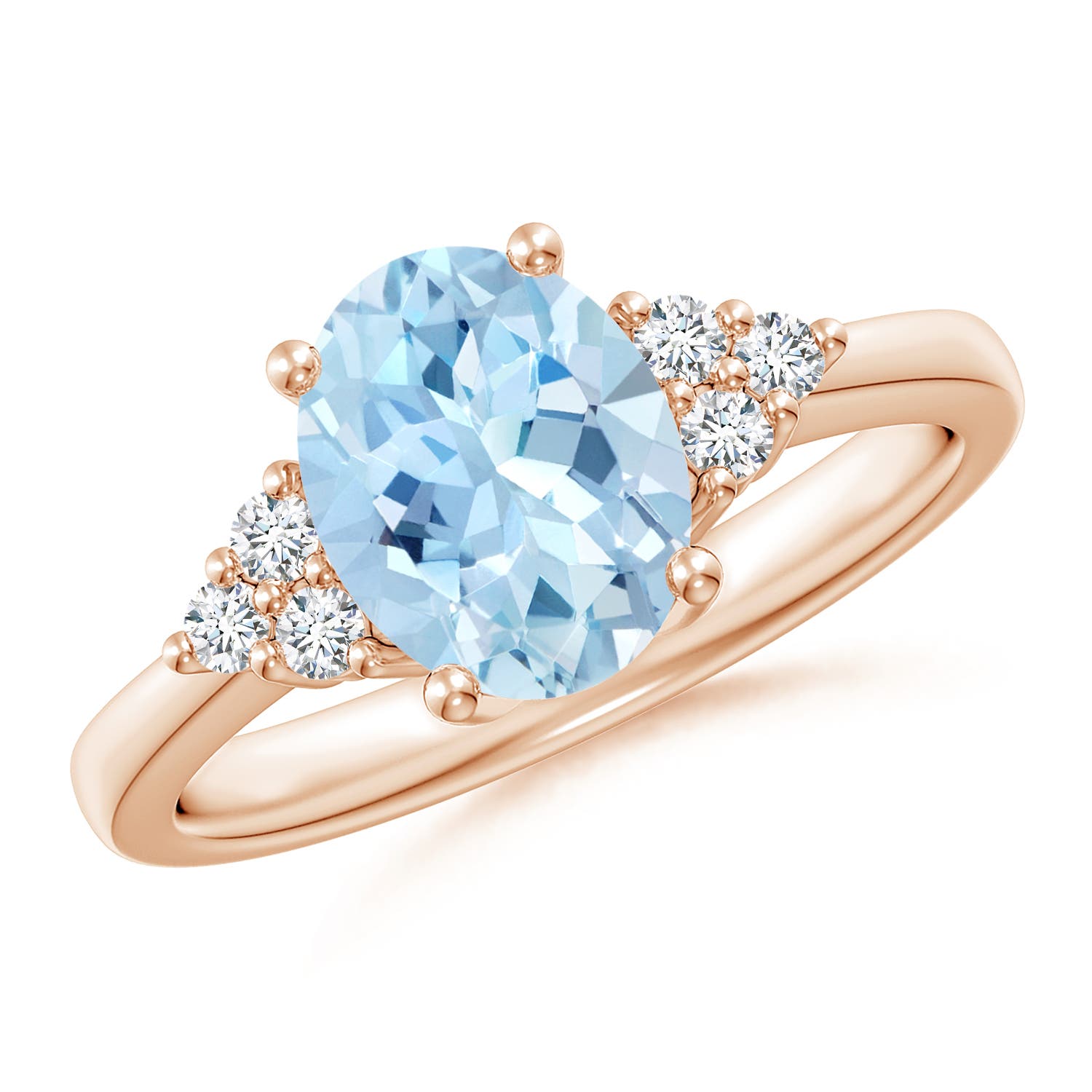 AAA - Aquamarine / 1.65 CT / 14 KT Rose Gold