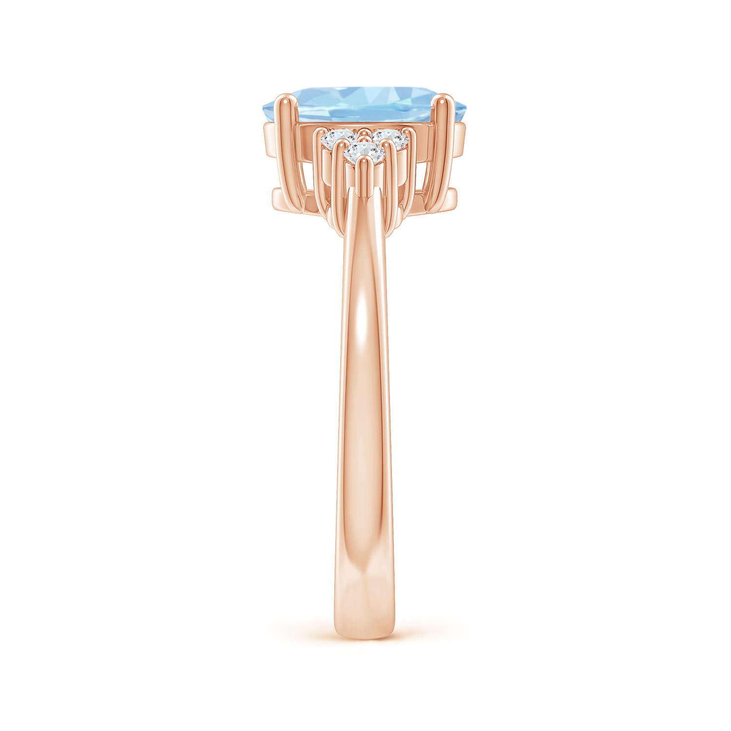 AAA - Aquamarine / 1.65 CT / 14 KT Rose Gold