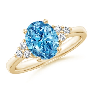 Oval Fancy Intense, VS2 Blue Diamond