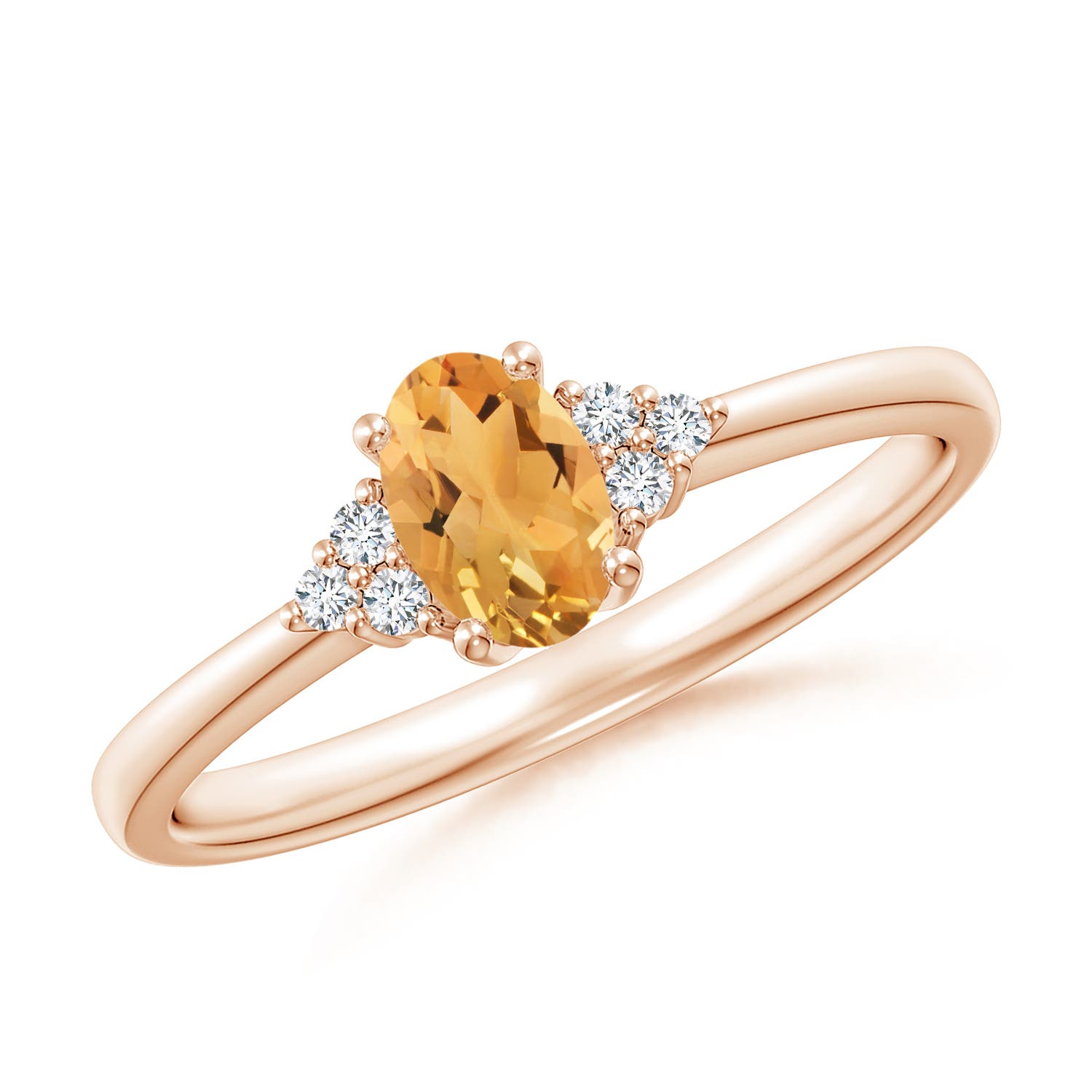 A - Citrine / 0.46 CT / 14 KT Rose Gold