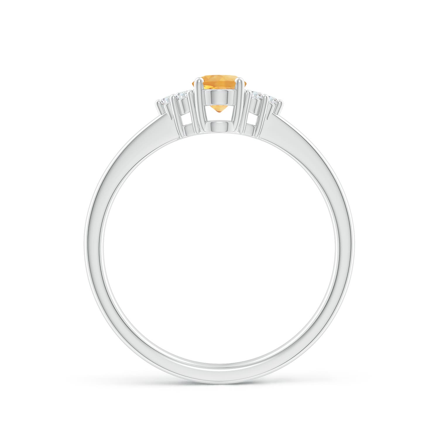 A - Citrine / 0.46 CT / 14 KT White Gold