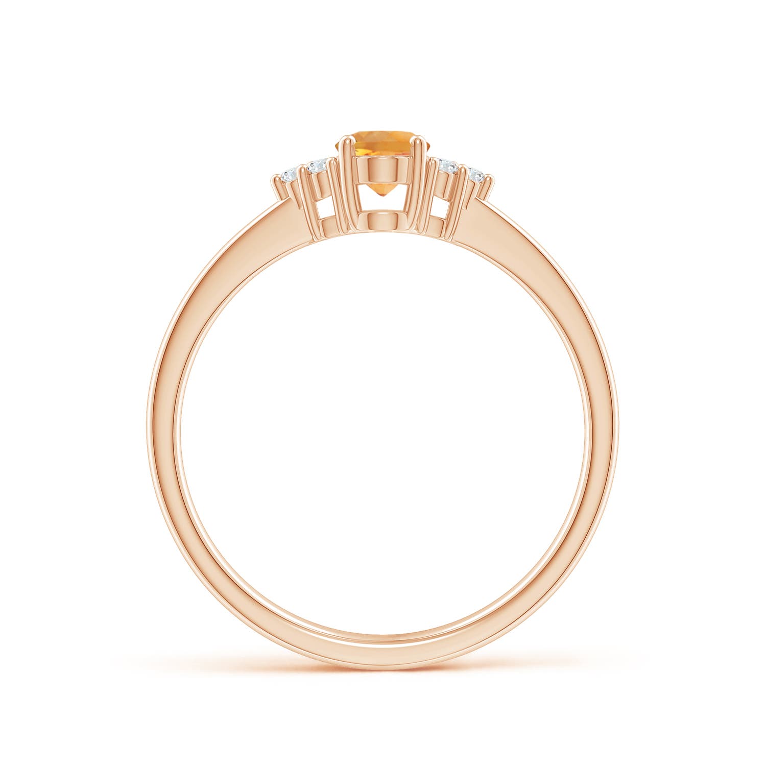 AA - Citrine / 0.46 CT / 14 KT Rose Gold