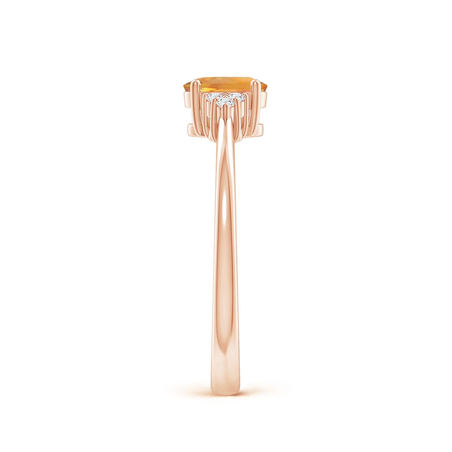 AA - Citrine / 0.46 CT / 14 KT Rose Gold