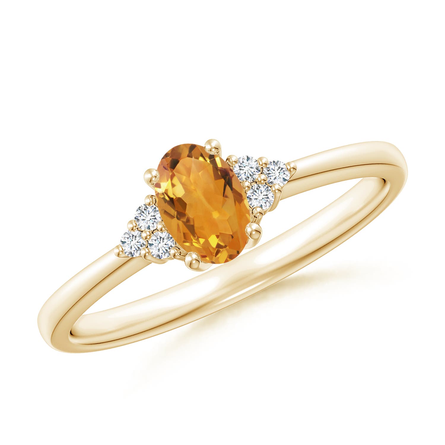 AA - Citrine / 0.46 CT / 14 KT Yellow Gold