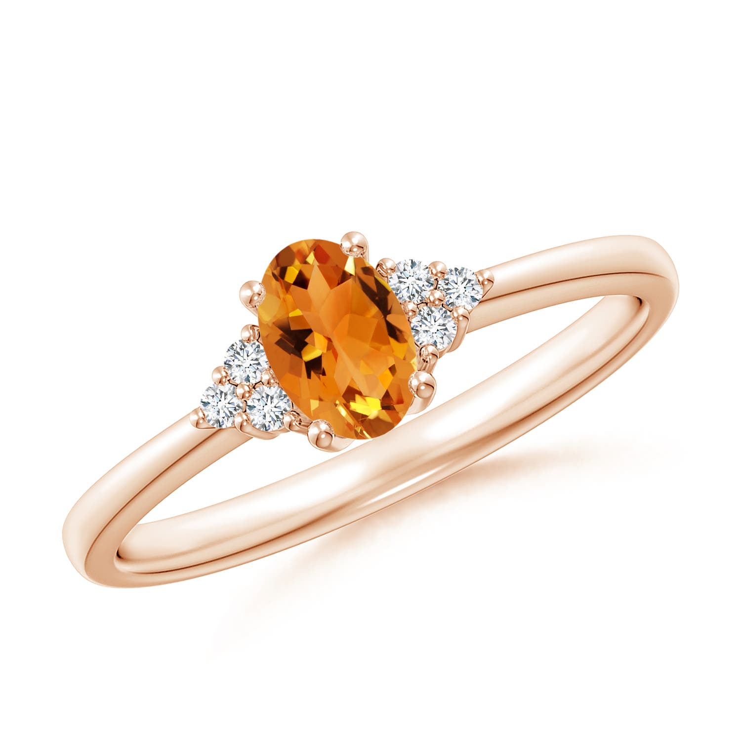 AAA - Citrine / 0.46 CT / 14 KT Rose Gold