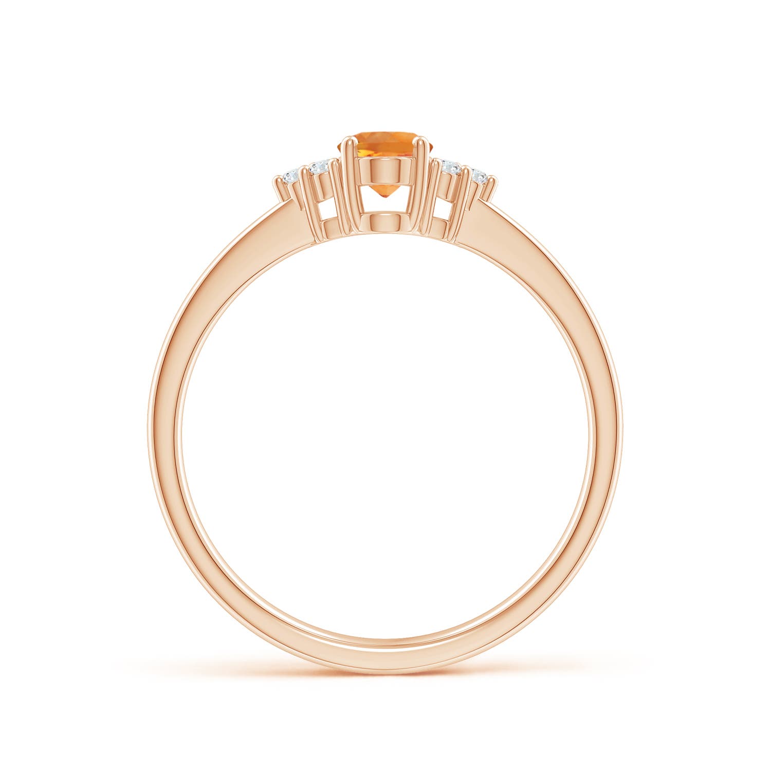 AAA - Citrine / 0.46 CT / 14 KT Rose Gold