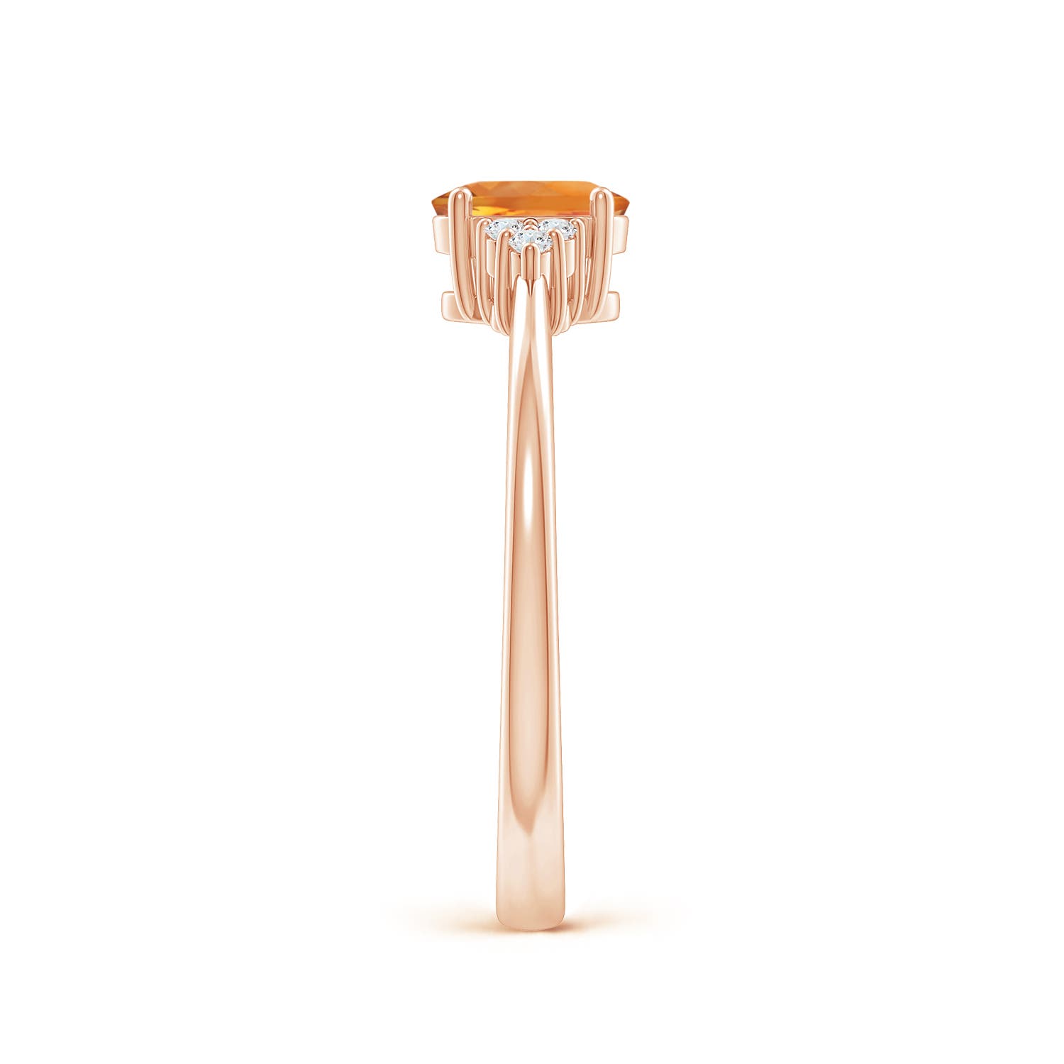 AAA - Citrine / 0.46 CT / 14 KT Rose Gold