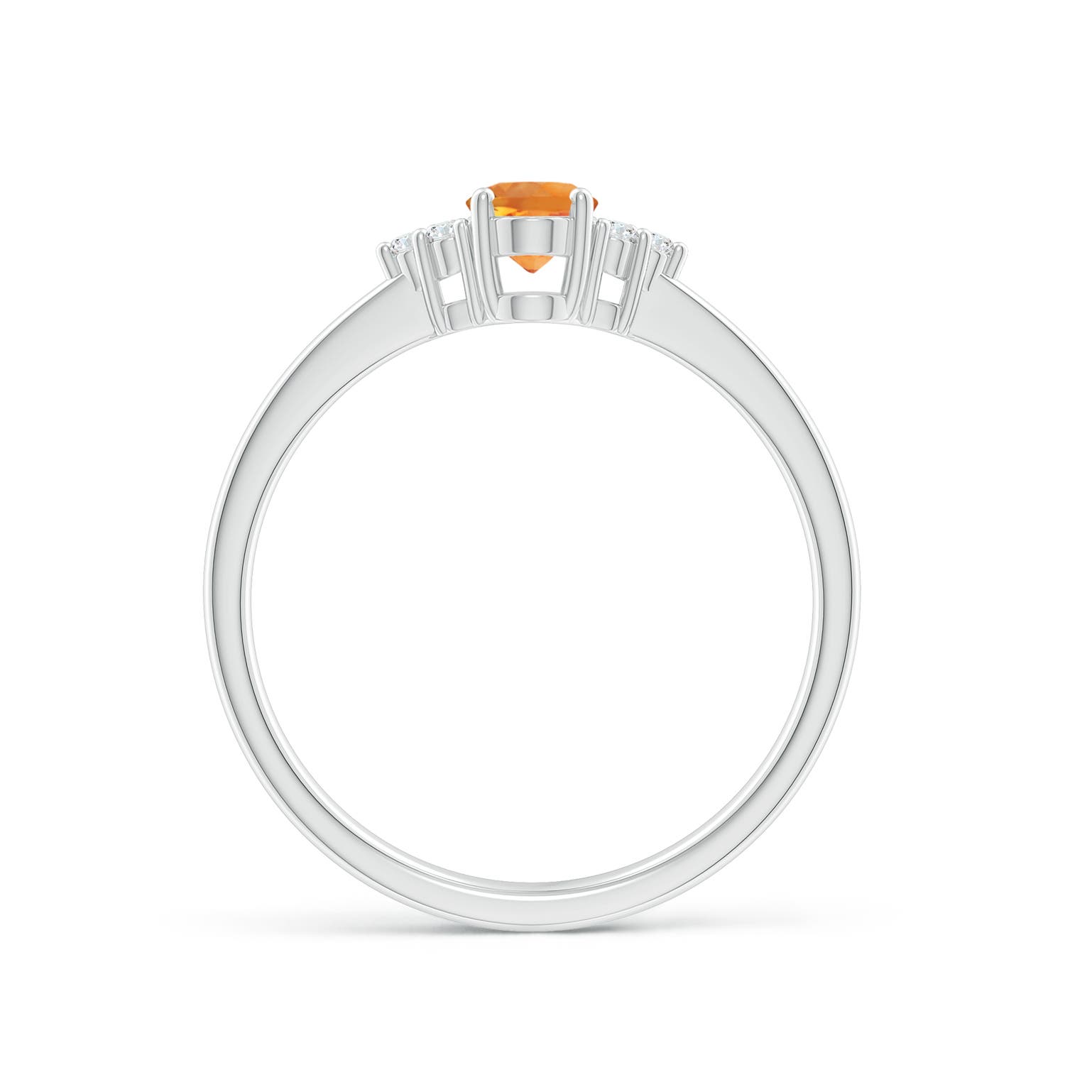 AAA - Citrine / 0.46 CT / 14 KT White Gold