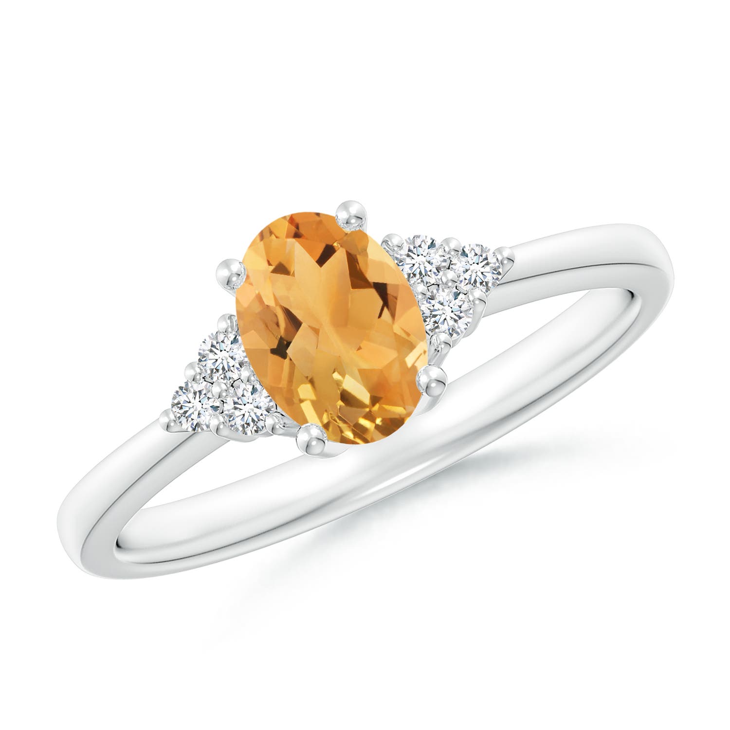 A - Citrine / 0.83 CT / 14 KT White Gold