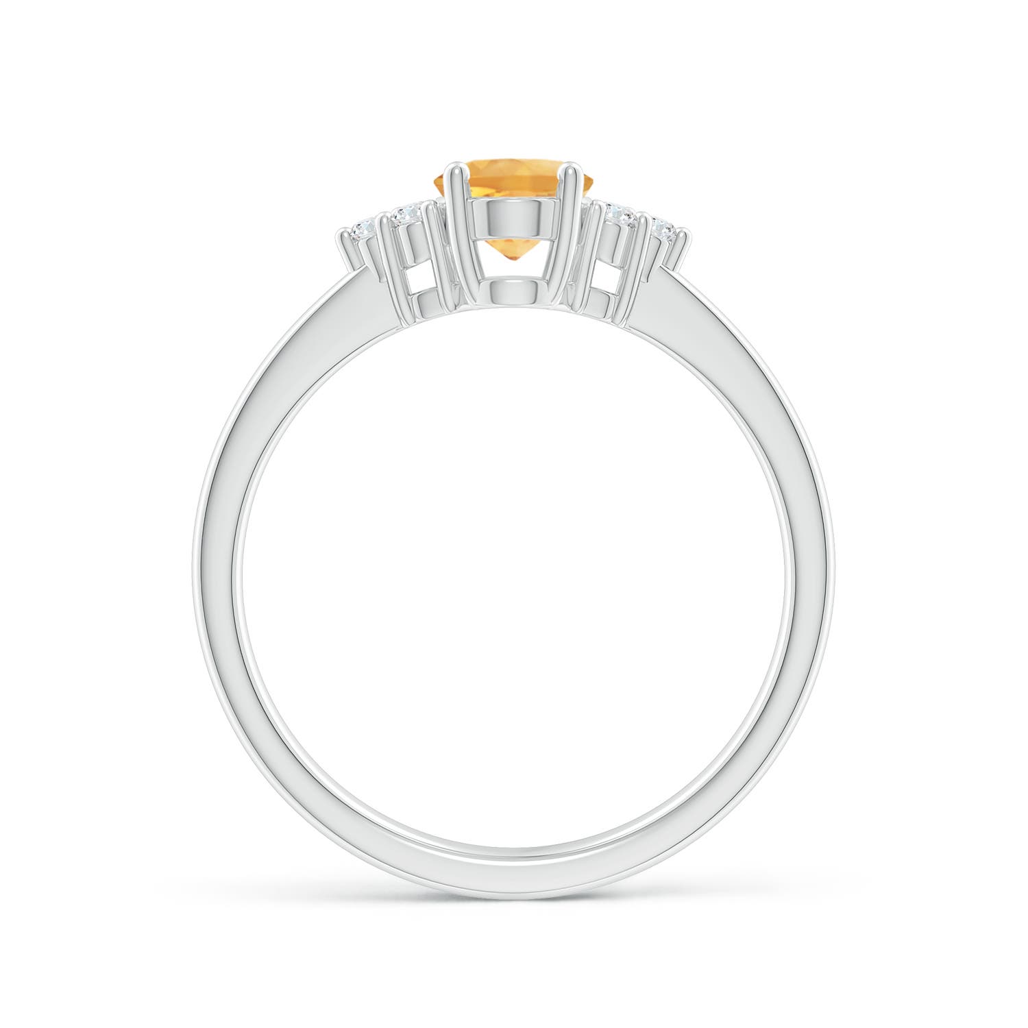 A - Citrine / 0.83 CT / 14 KT White Gold