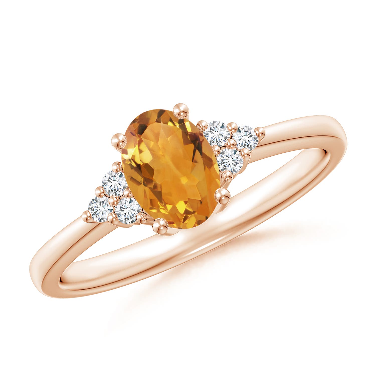 AA - Citrine / 0.83 CT / 14 KT Rose Gold