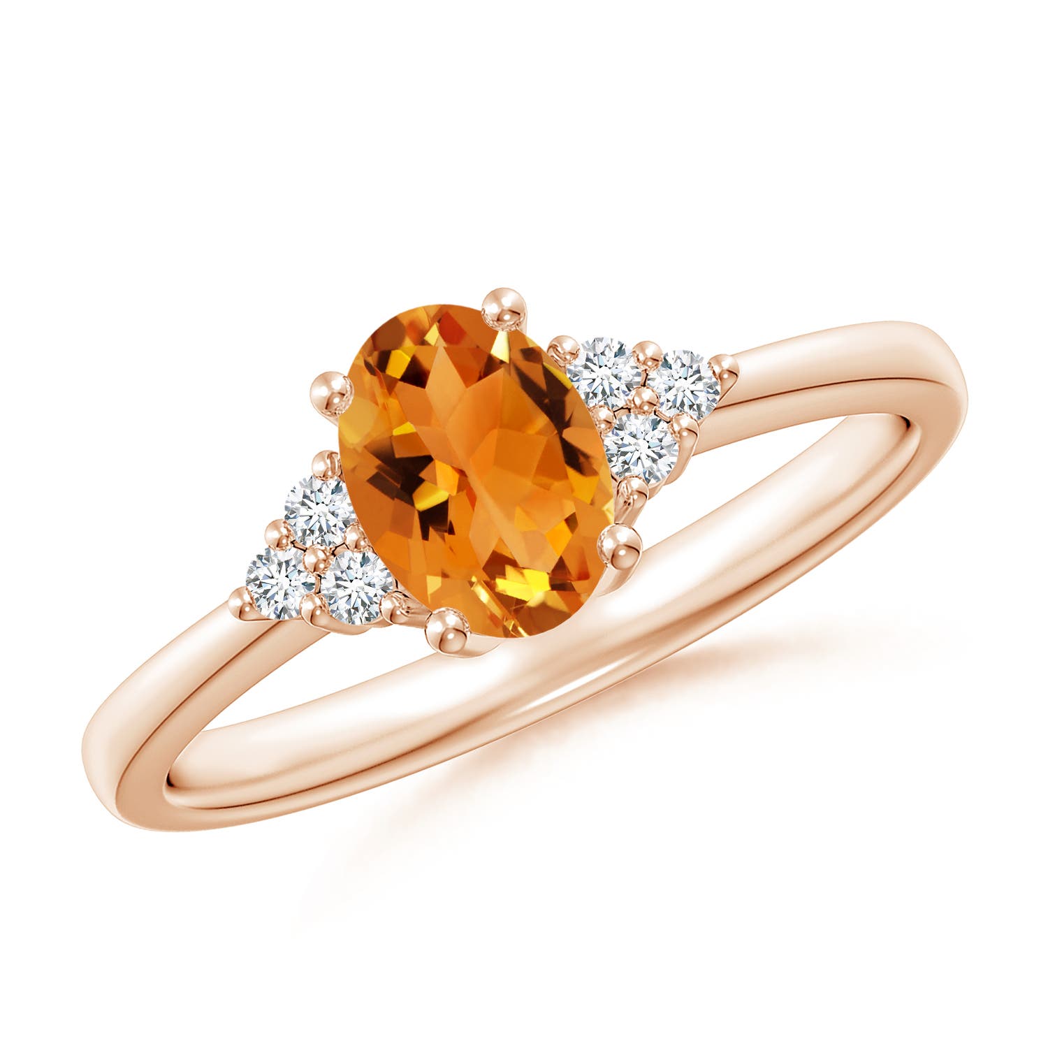 AAA - Citrine / 0.83 CT / 14 KT Rose Gold