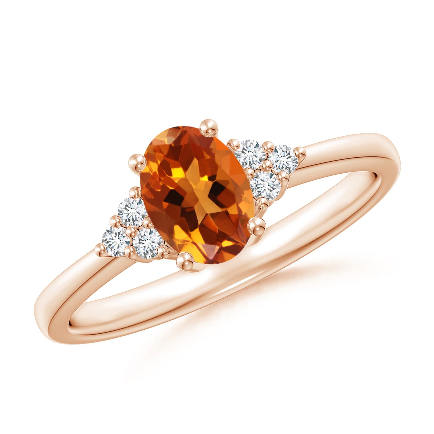 AAAA - Citrine / 0.83 CT / 14 KT Rose Gold