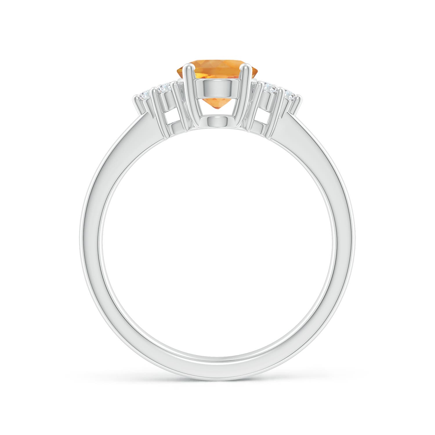 AA - Citrine / 1.21 CT / 14 KT White Gold