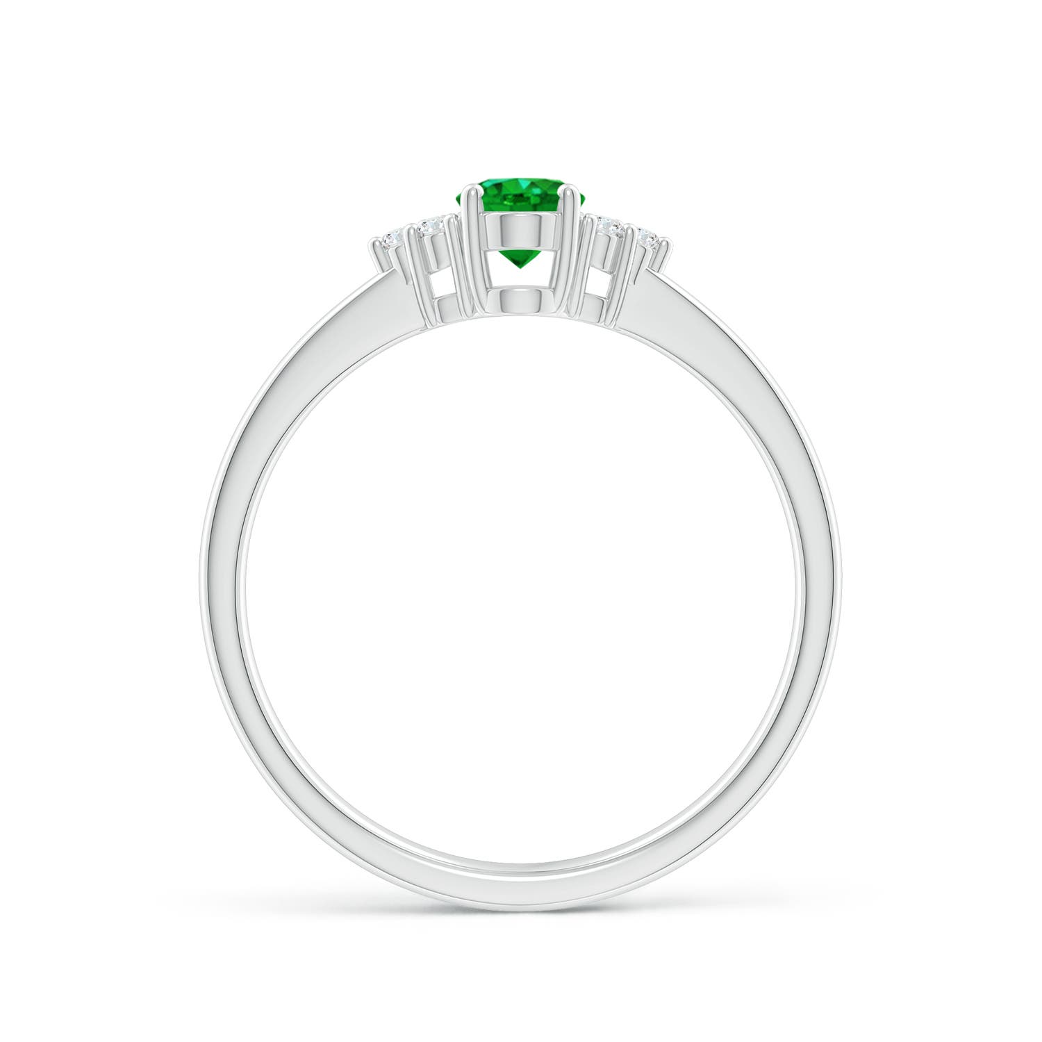 AAAA - Emerald / 0.46 CT / 14 KT White Gold