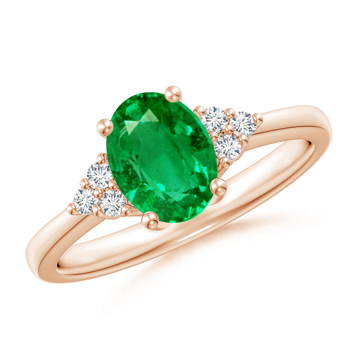 AAA - Emerald / 1.21 CT / 14 KT Rose Gold