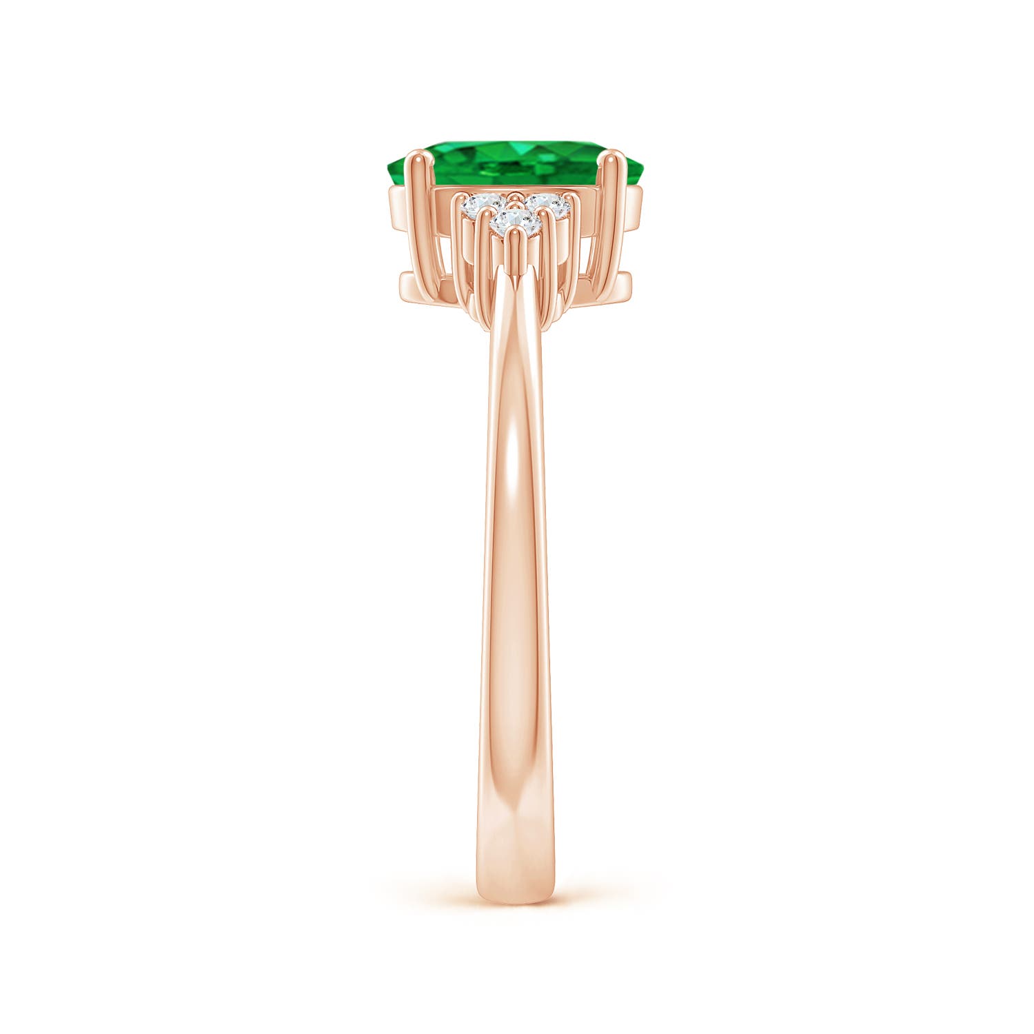 AAA - Emerald / 1.21 CT / 14 KT Rose Gold