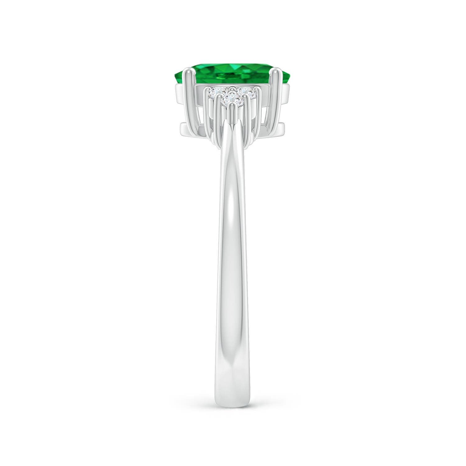 AAA - Emerald / 1.21 CT / 14 KT White Gold