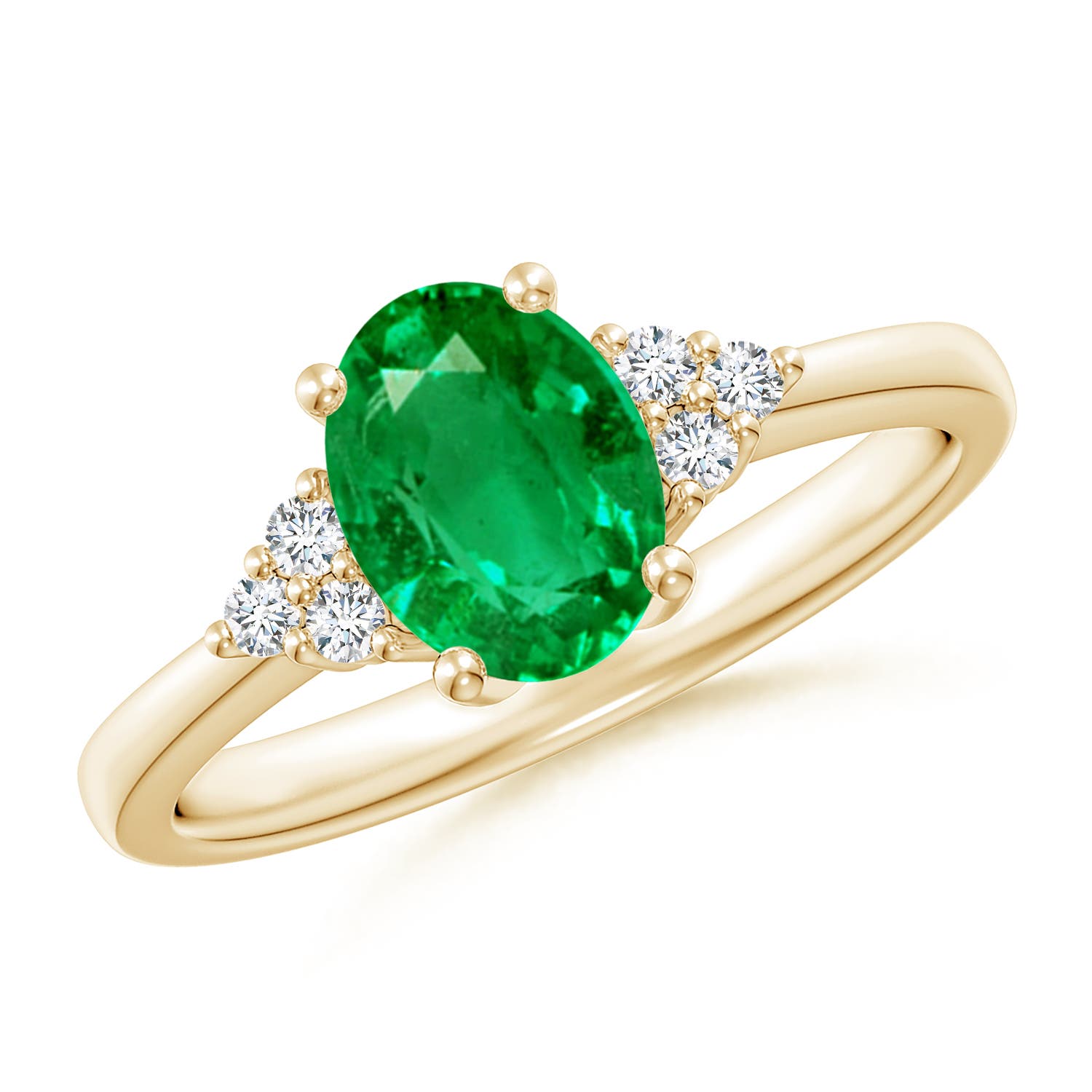 AAA - Emerald / 1.21 CT / 14 KT Yellow Gold