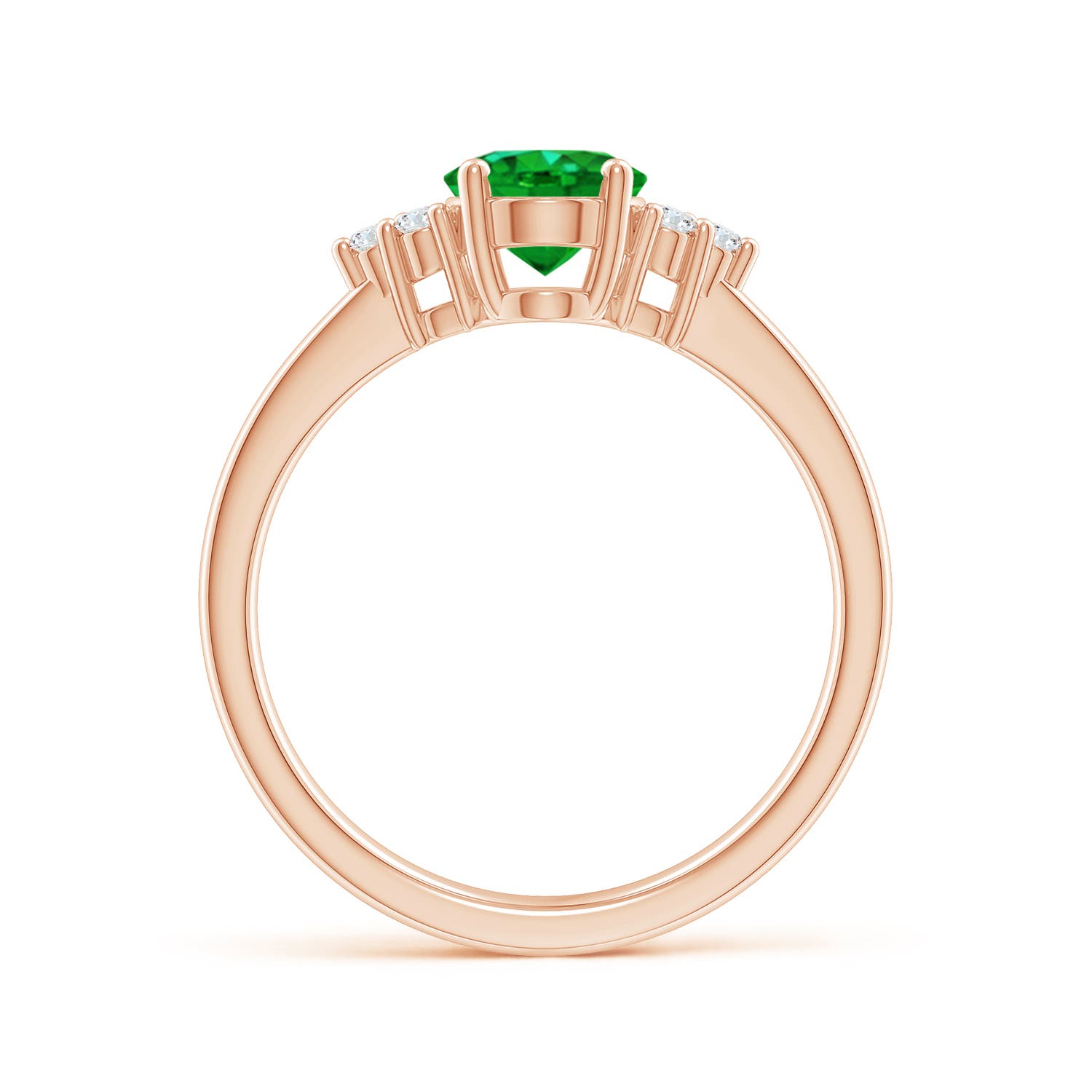 AAAA - Emerald / 1.21 CT / 14 KT Rose Gold