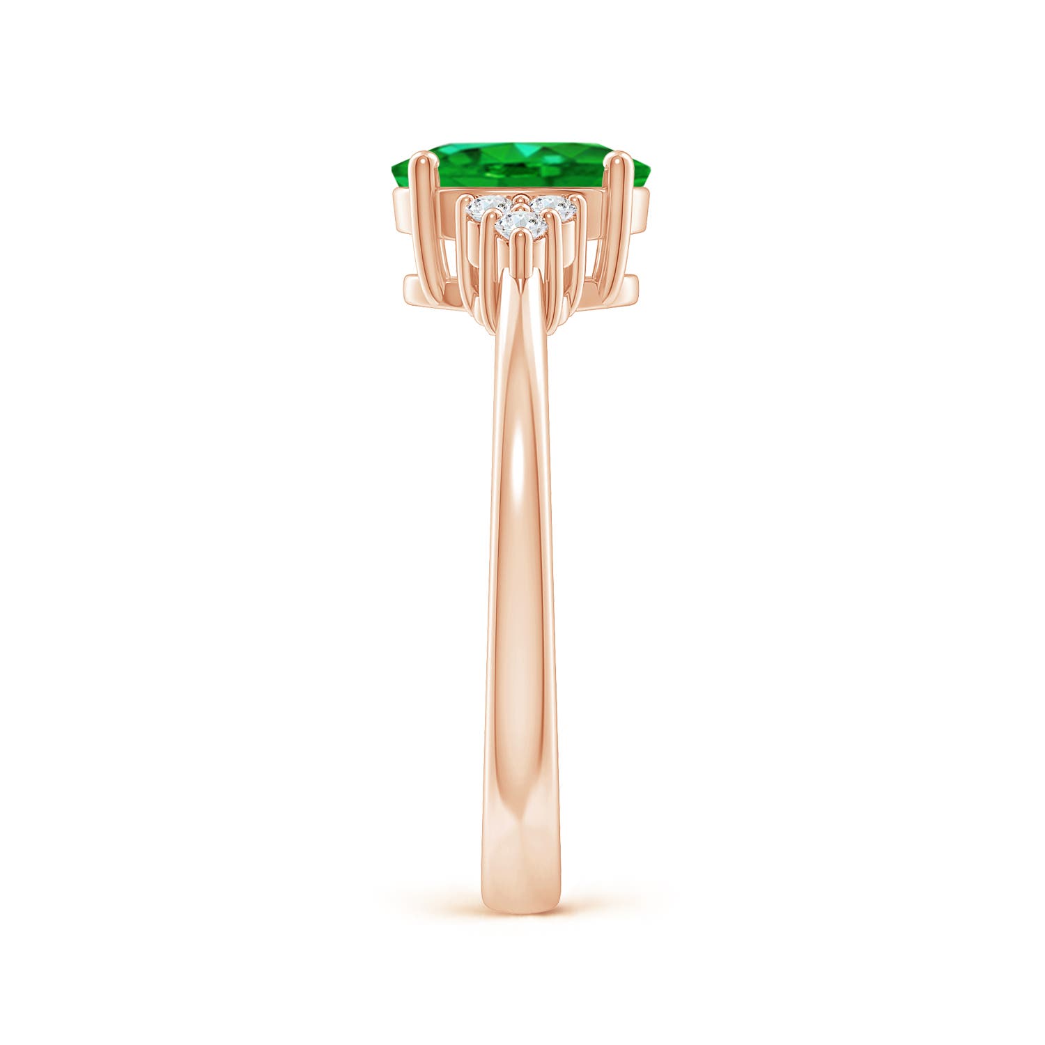 AAAA - Emerald / 1.21 CT / 14 KT Rose Gold