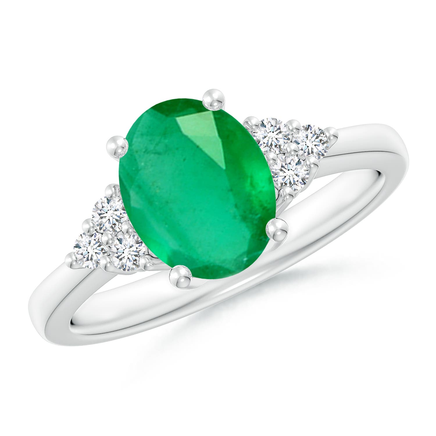 A - Emerald / 1.65 CT / 14 KT White Gold