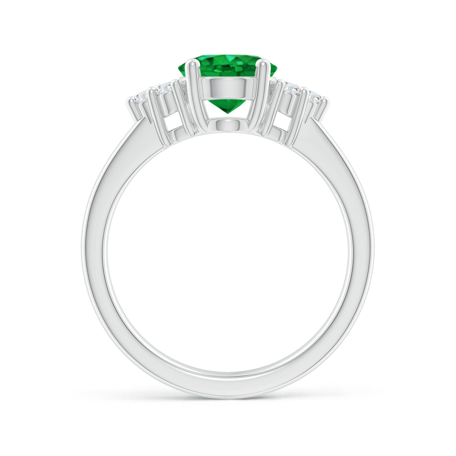 AAA - Emerald / 1.65 CT / 14 KT White Gold