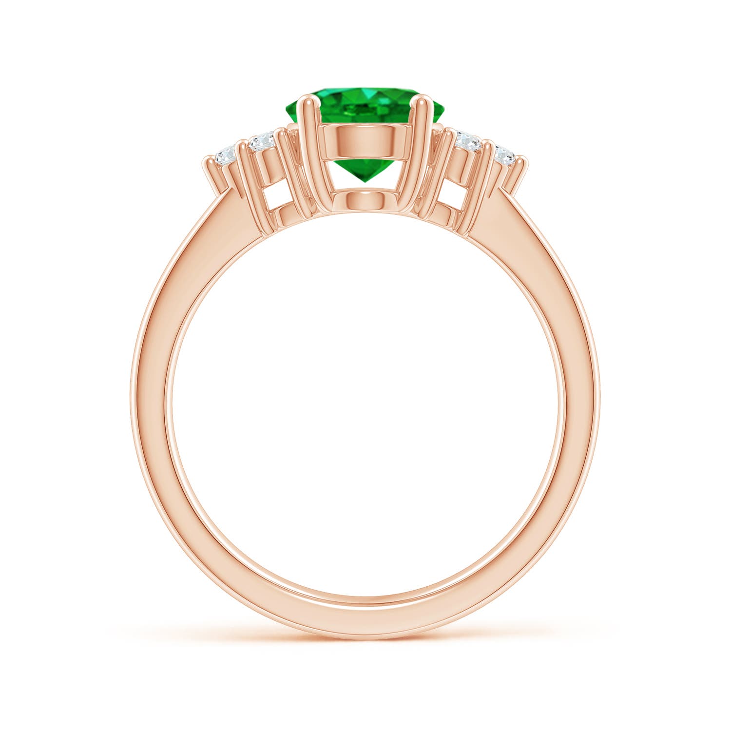 AAAA - Emerald / 1.65 CT / 14 KT Rose Gold