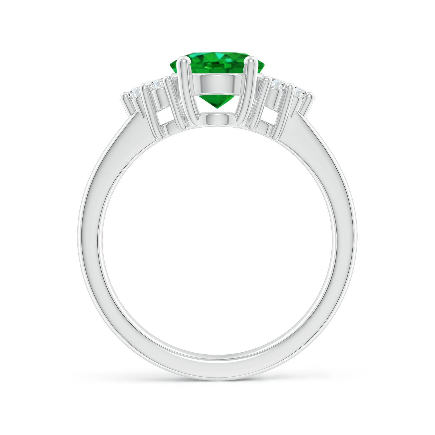 AAAA - Emerald / 1.65 CT / 14 KT White Gold