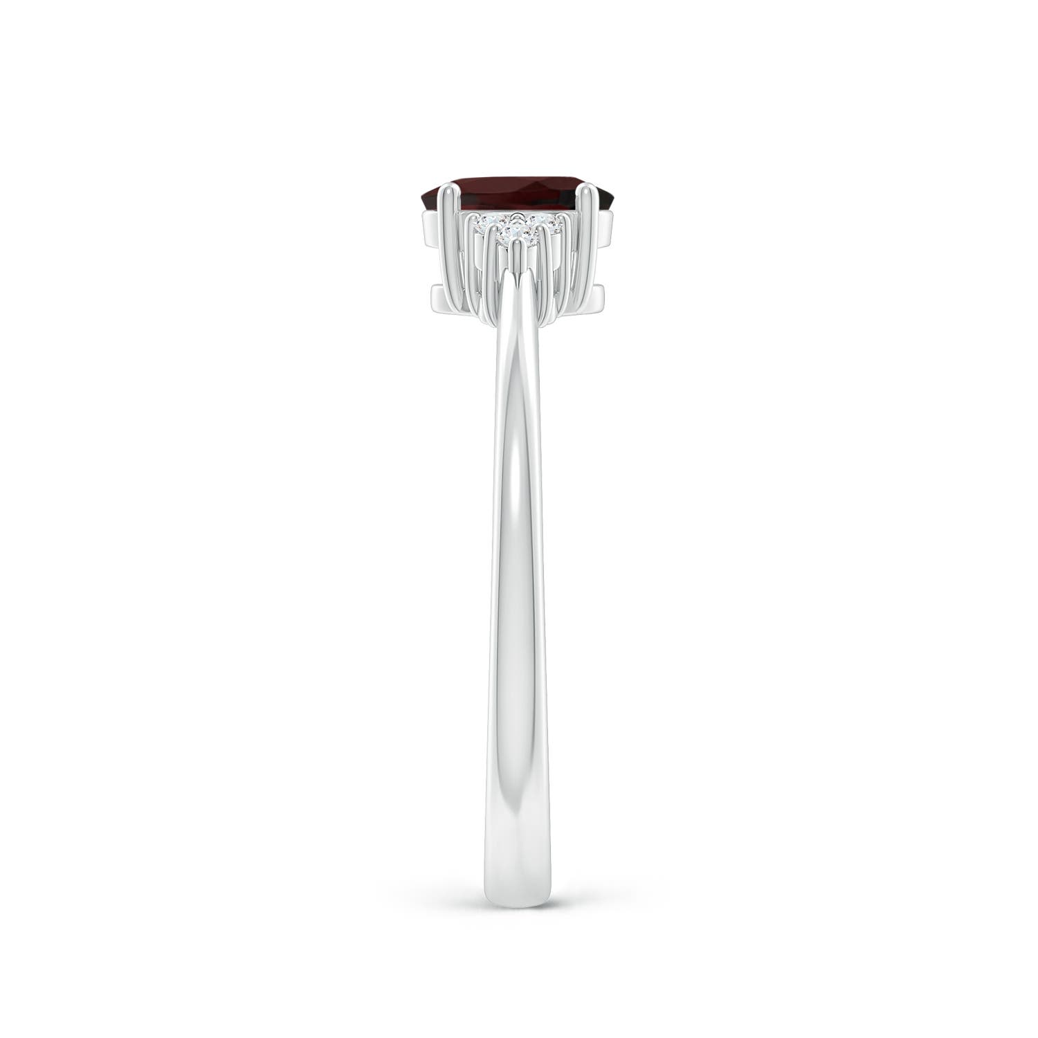 A - Garnet / 0.61 CT / 14 KT White Gold