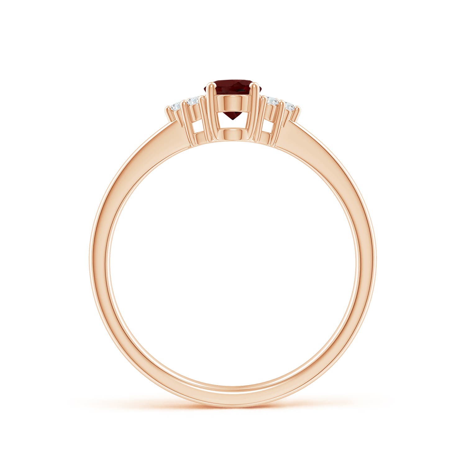 AAA - Garnet / 0.61 CT / 14 KT Rose Gold