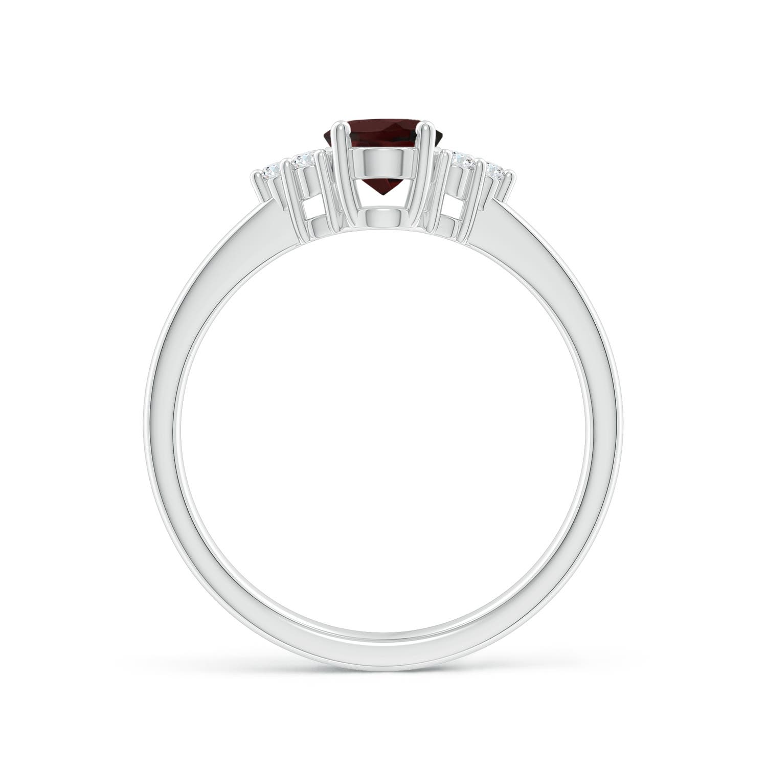 A - Garnet / 0.98 CT / 14 KT White Gold