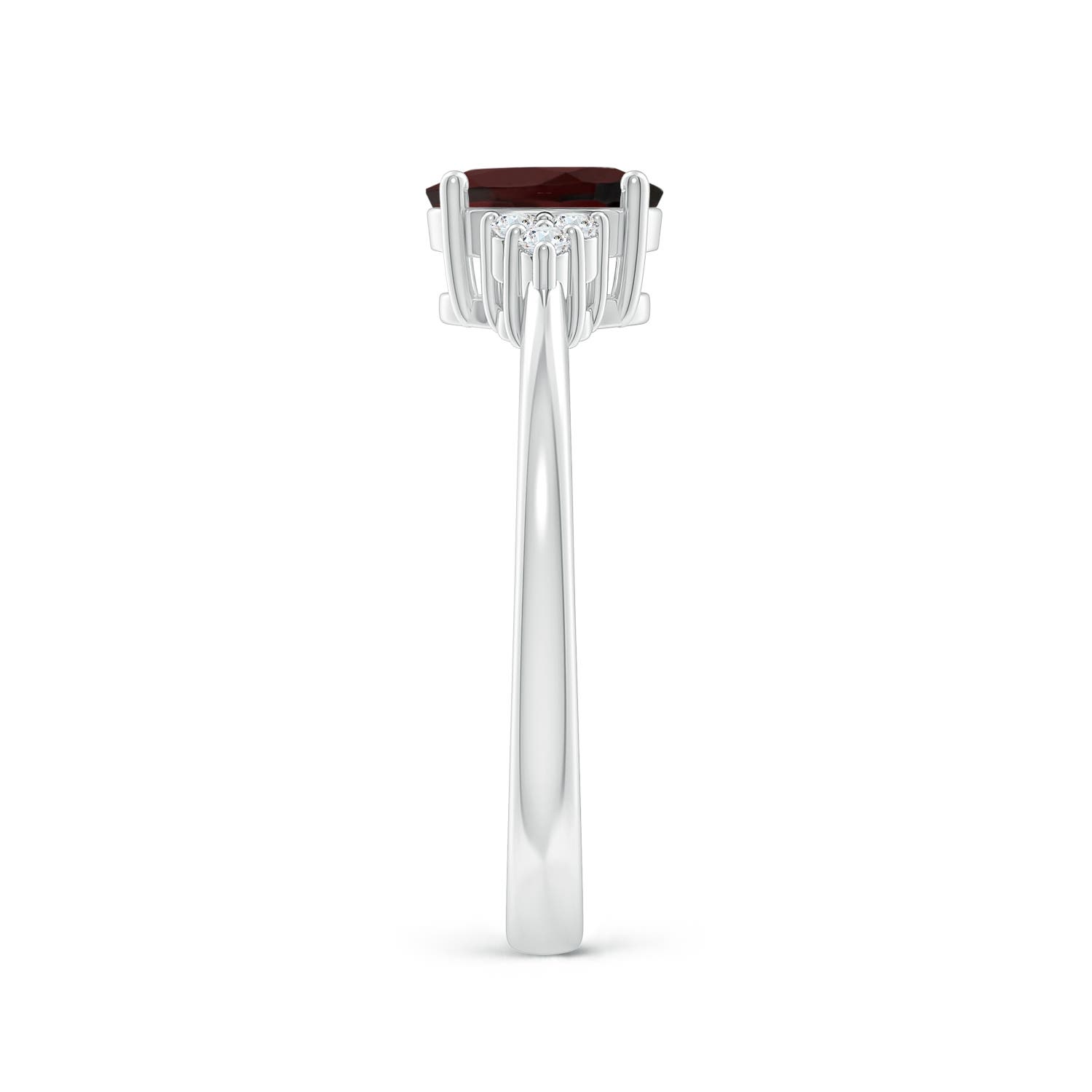 A - Garnet / 0.98 CT / 14 KT White Gold