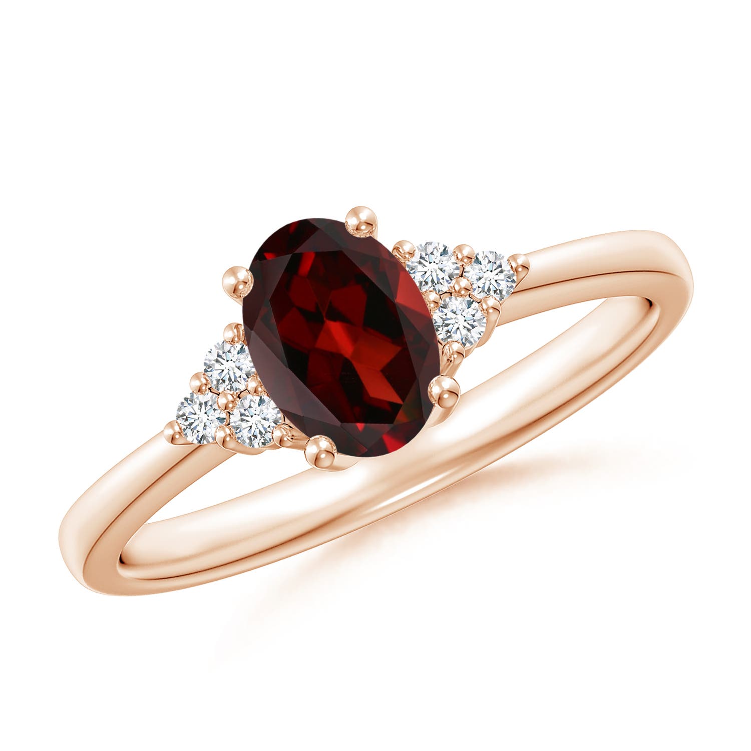 AAA - Garnet / 0.98 CT / 14 KT Rose Gold