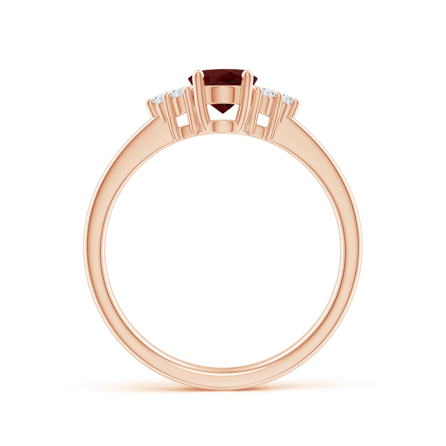 AAA - Garnet / 0.98 CT / 14 KT Rose Gold