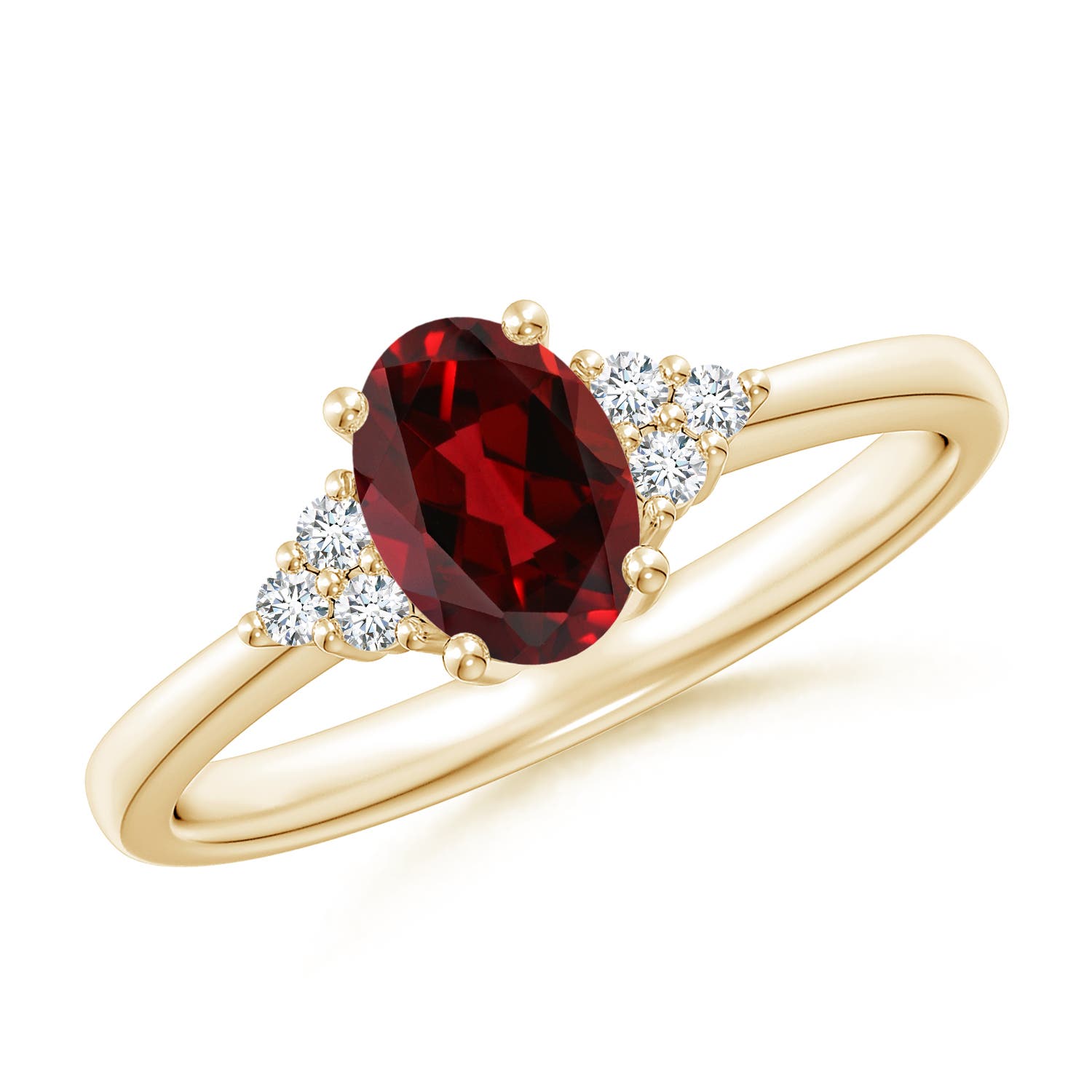 AAAA - Garnet / 0.98 CT / 14 KT Yellow Gold