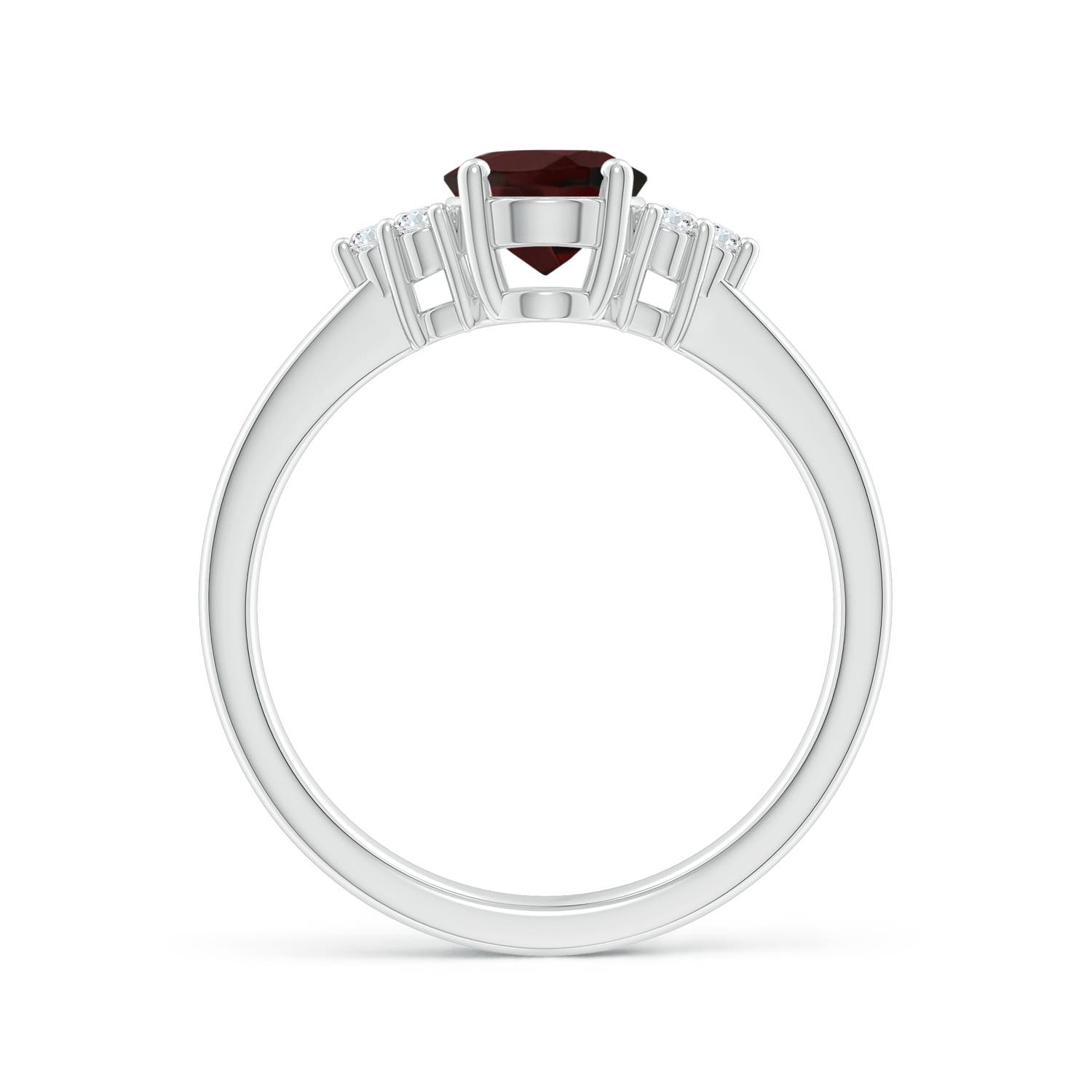 A - Garnet / 1.56 CT / 14 KT White Gold